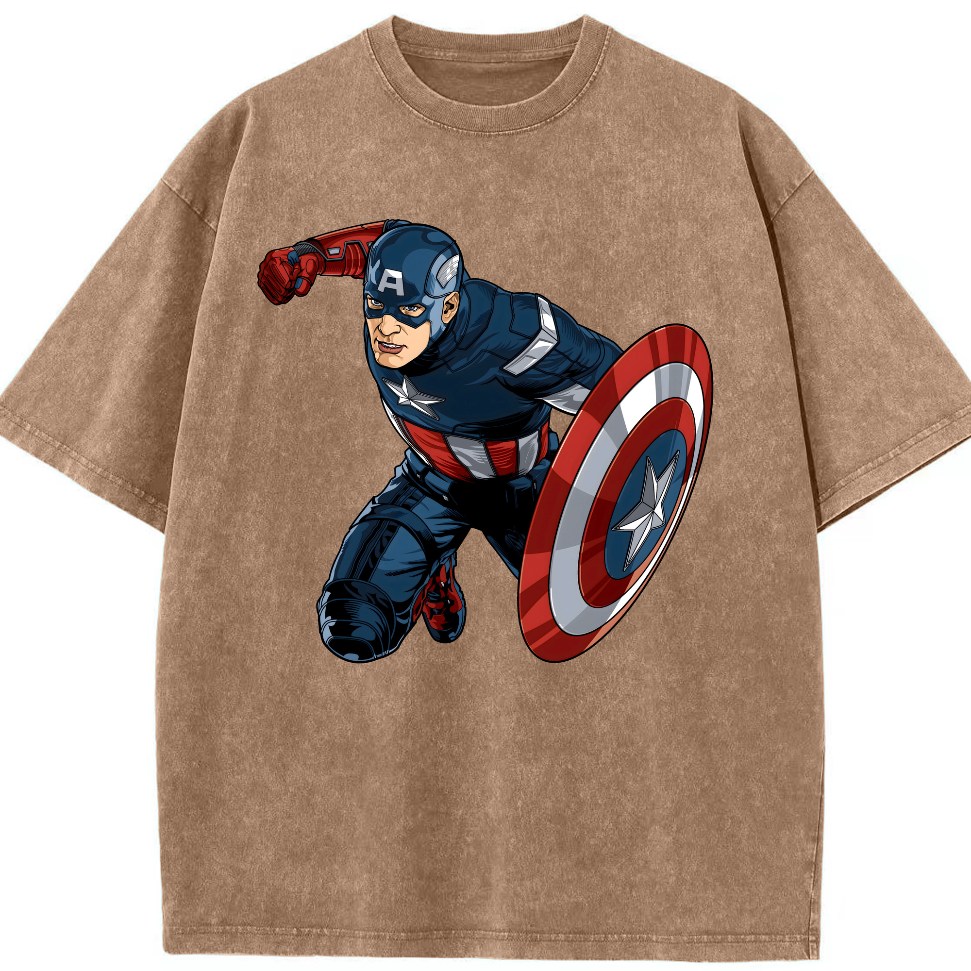 （画像用） アベンジャーズ The Avengers 綿100% ヴィンテージ風 半袖Tシャツ（フロントプリント）