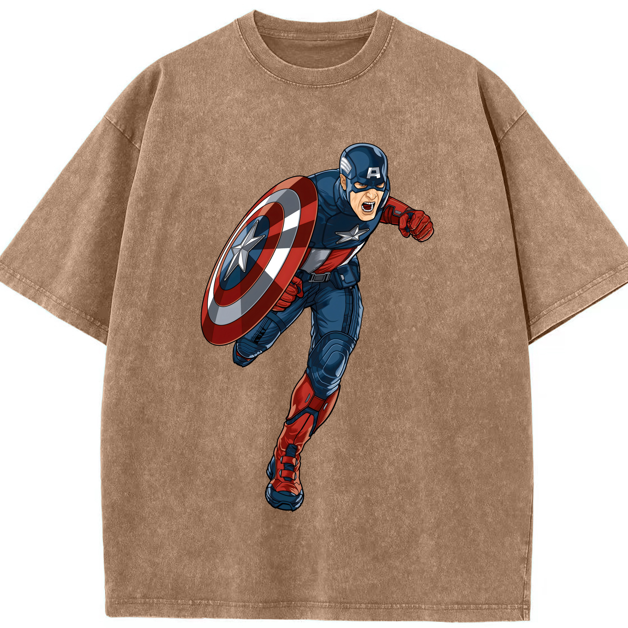 （画像用） アベンジャーズ The Avengers 綿100% ヴィンテージ風 半袖Tシャツ（フロントプリント）