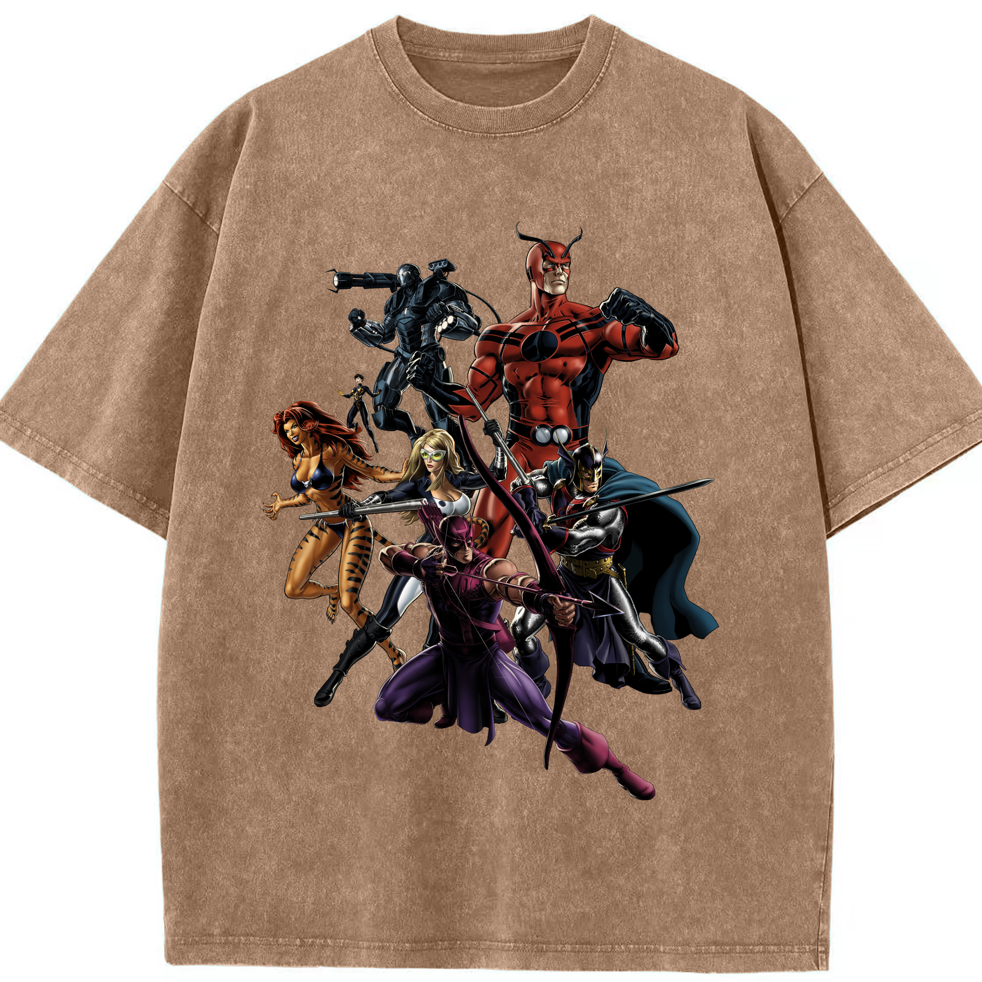 （画像用） アベンジャーズ The Avengers 綿100% ヴィンテージ風 半袖Tシャツ（フロントプリント）