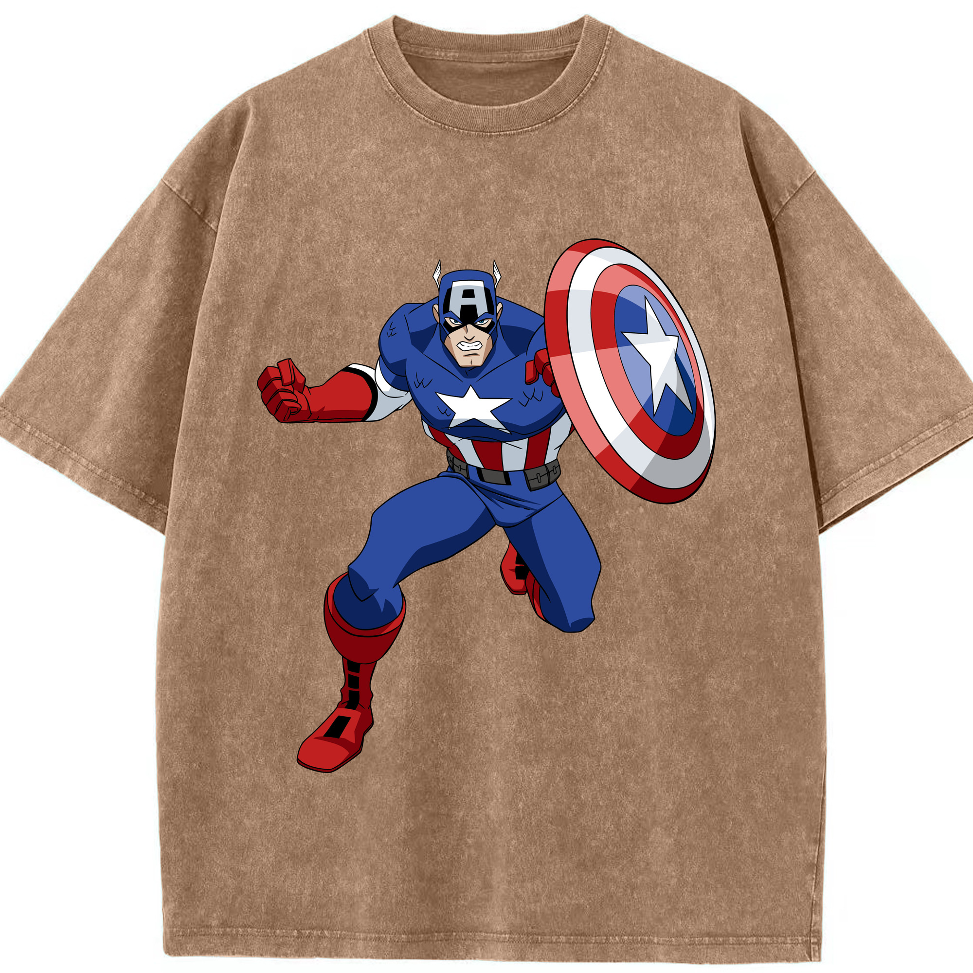 （画像用） アベンジャーズ The Avengers 綿100% ヴィンテージ風 半袖Tシャツ（フロントプリント）