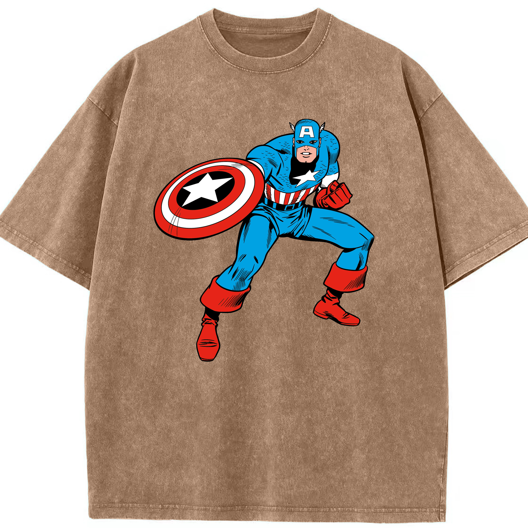 （画像用） アベンジャーズ The Avengers 綿100% ヴィンテージ風 半袖Tシャツ（フロントプリント）