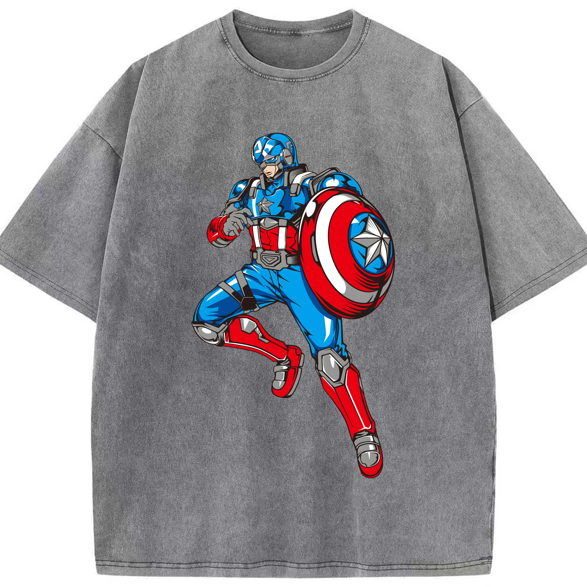 （画像用） アベンジャーズ The Avengers 綿100% ヴィンテージ風 半袖Tシャツ（フロントプリント）