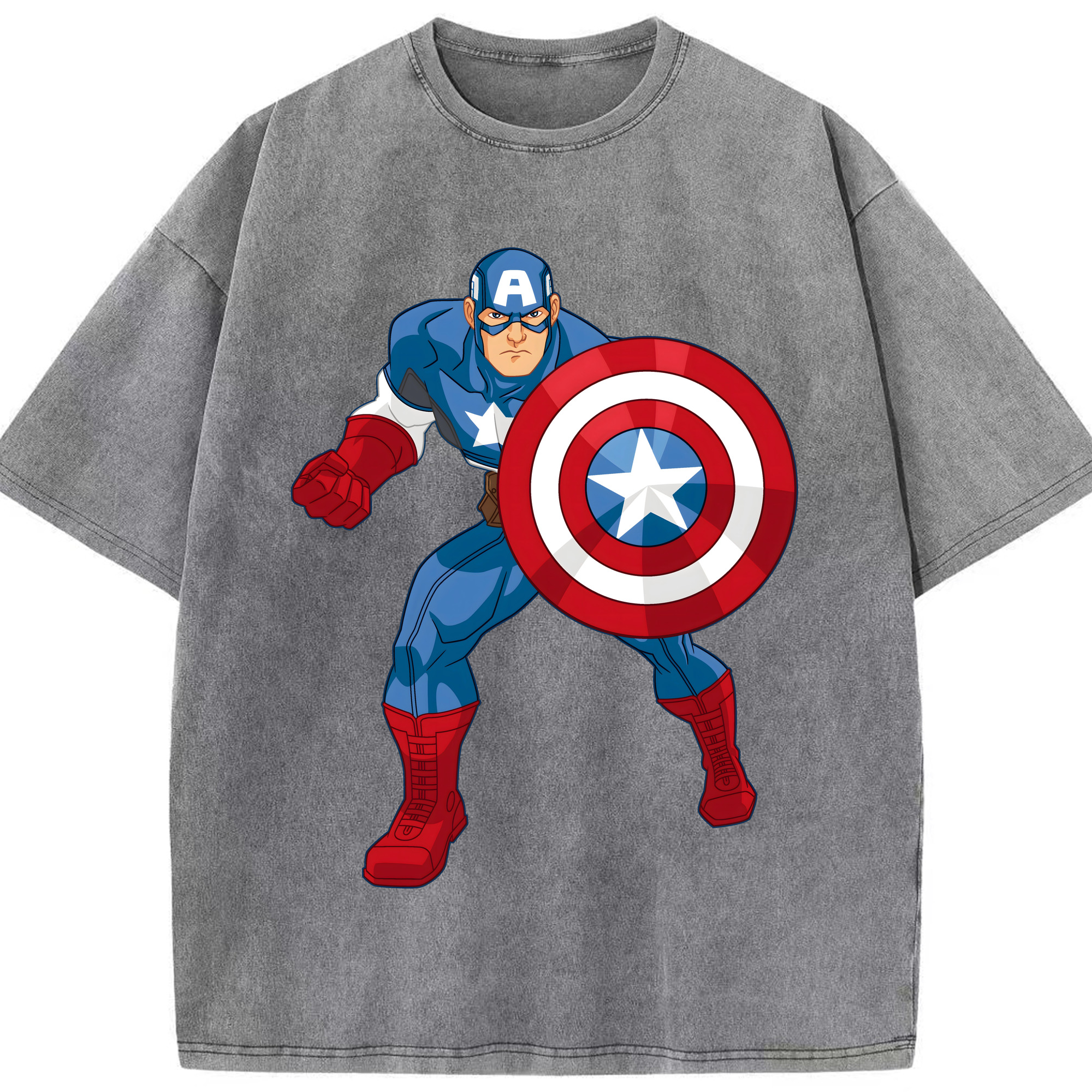 （画像用） アベンジャーズ The Avengers 綿100% ヴィンテージ風 半袖Tシャツ（フロントプリント）