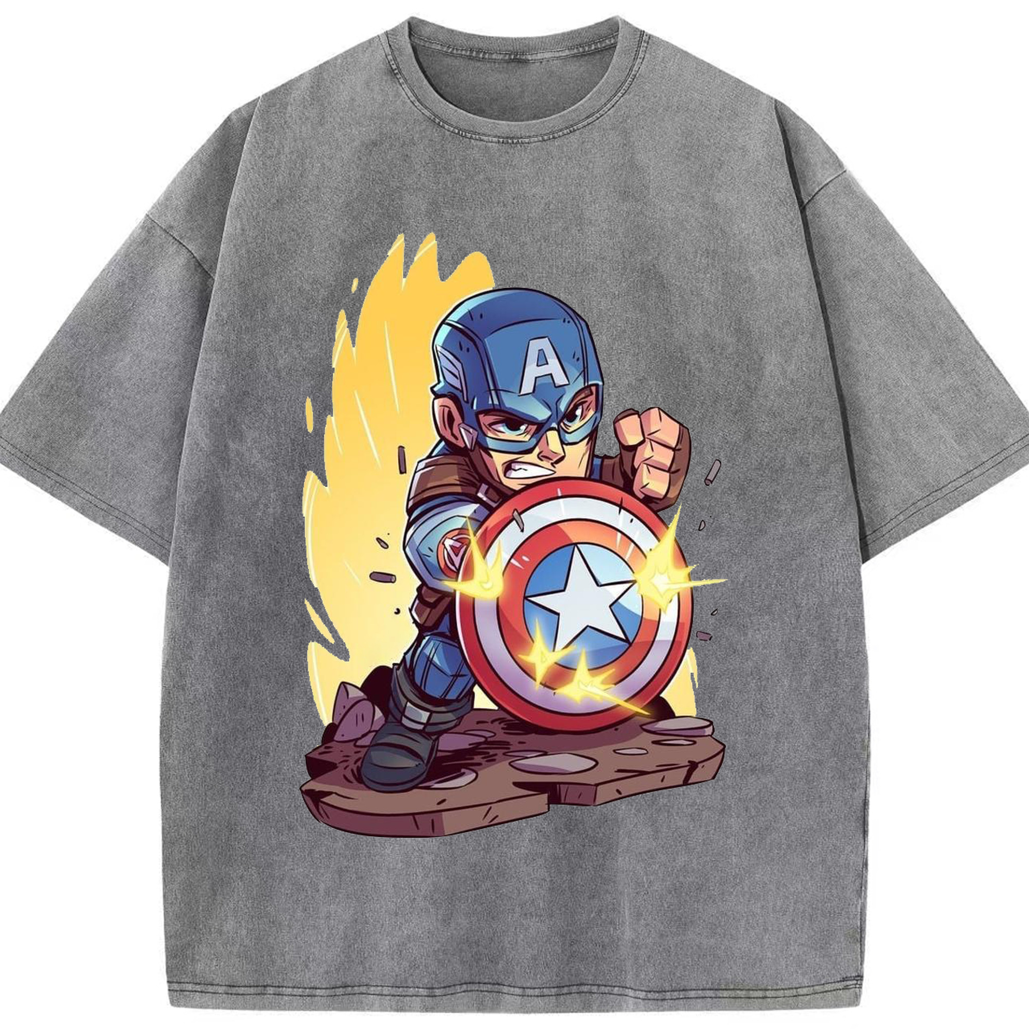 （画像用） アベンジャーズ The Avengers 綿100% ヴィンテージ風 半袖Tシャツ（フロントプリント）