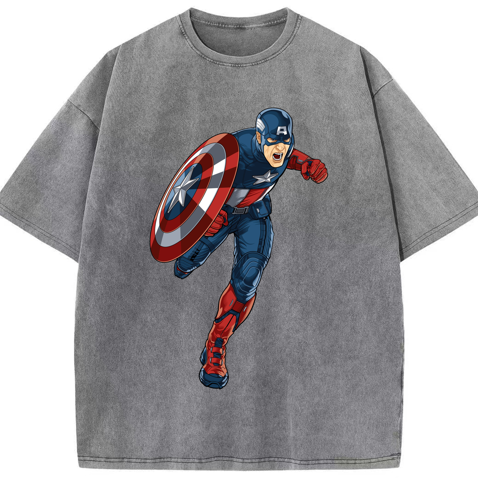 （画像用） アベンジャーズ The Avengers 綿100% ヴィンテージ風 半袖Tシャツ（フロントプリント）
