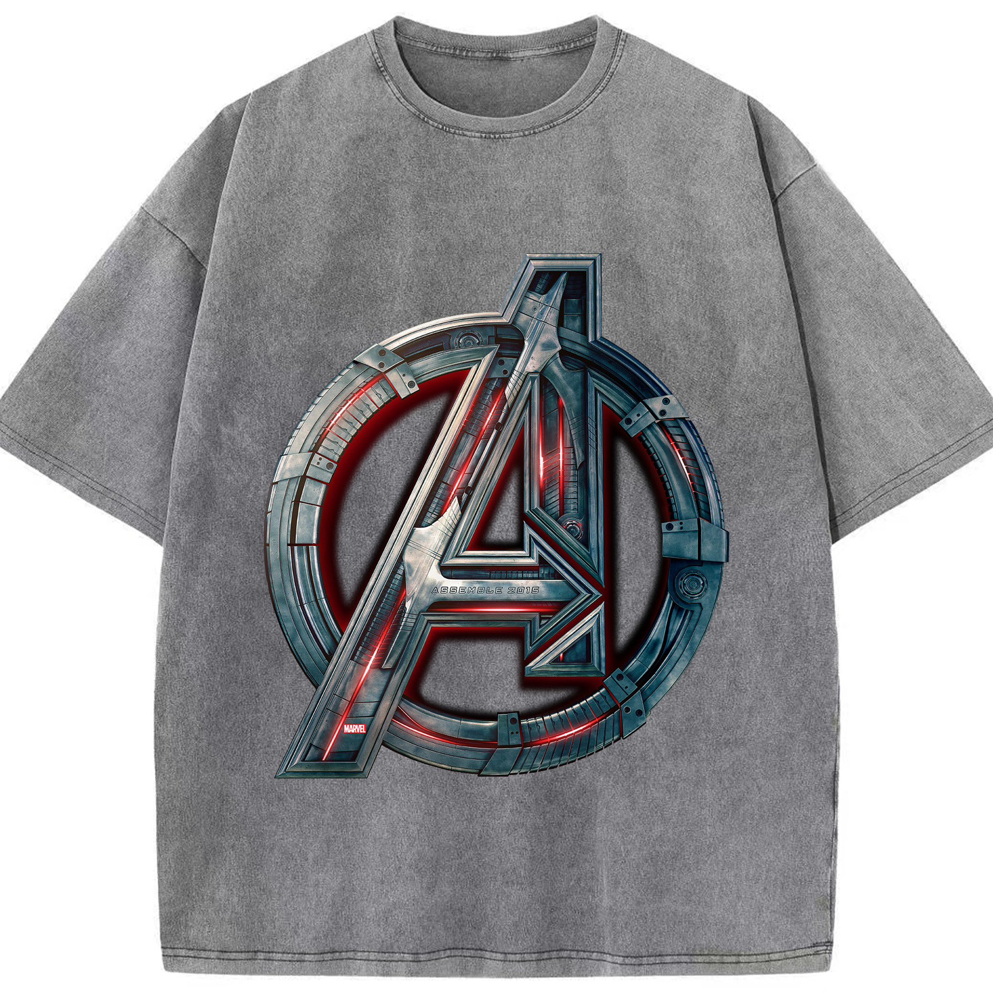 （画像用） アベンジャーズ The Avengers 綿100% ヴィンテージ風 半袖Tシャツ（フロントプリント）