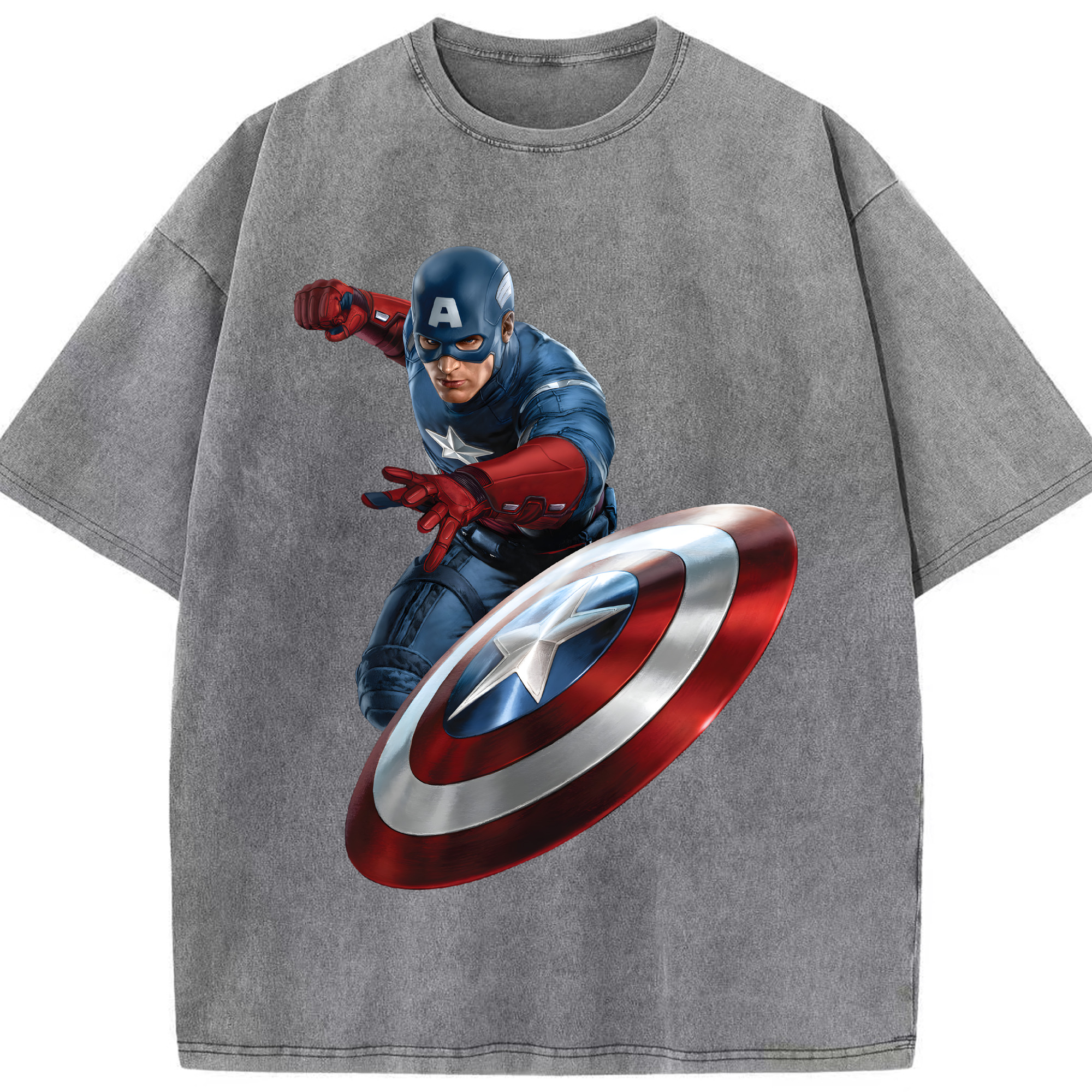 （画像用） アベンジャーズ The Avengers 綿100% ヴィンテージ風 半袖Tシャツ（フロントプリント）