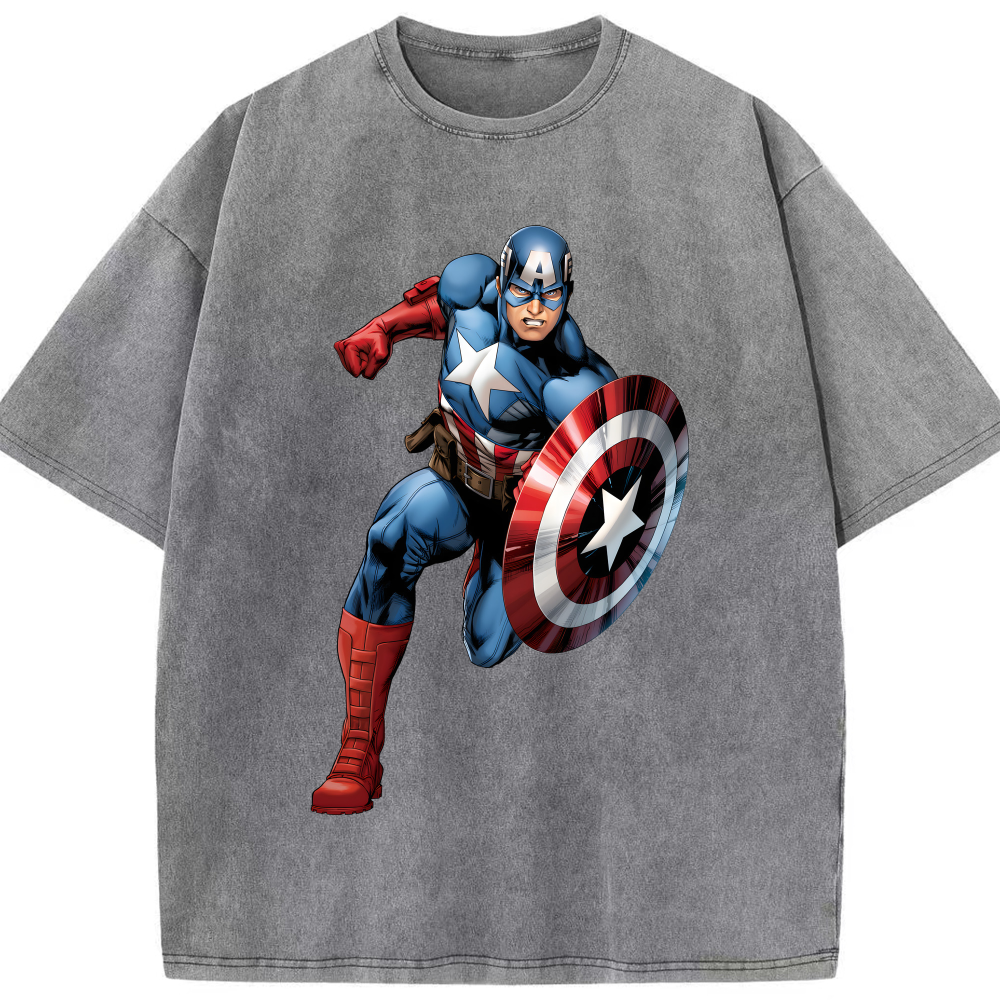 （画像用） アベンジャーズ The Avengers 綿100% ヴィンテージ風 半袖Tシャツ（フロントプリント）