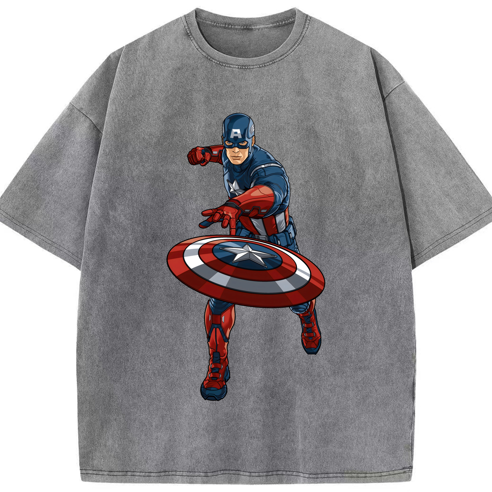 （画像用） アベンジャーズ The Avengers 綿100% ヴィンテージ風 半袖Tシャツ（フロントプリント）