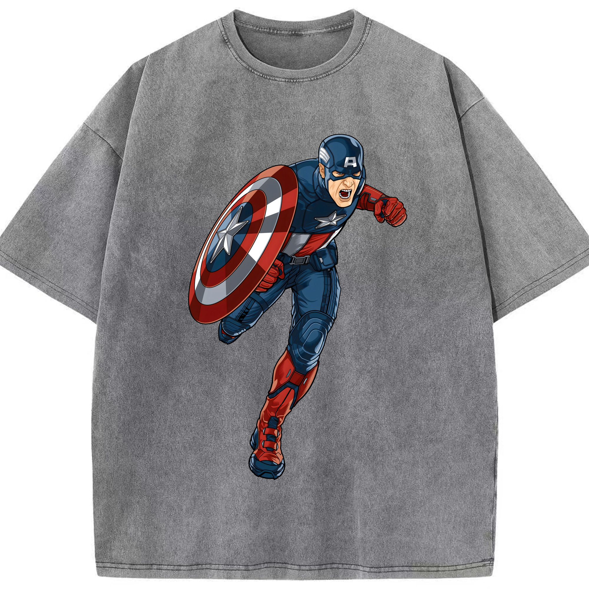 （画像用） アベンジャーズ The Avengers 綿100% ヴィンテージ風 半袖Tシャツ（フロントプリント）