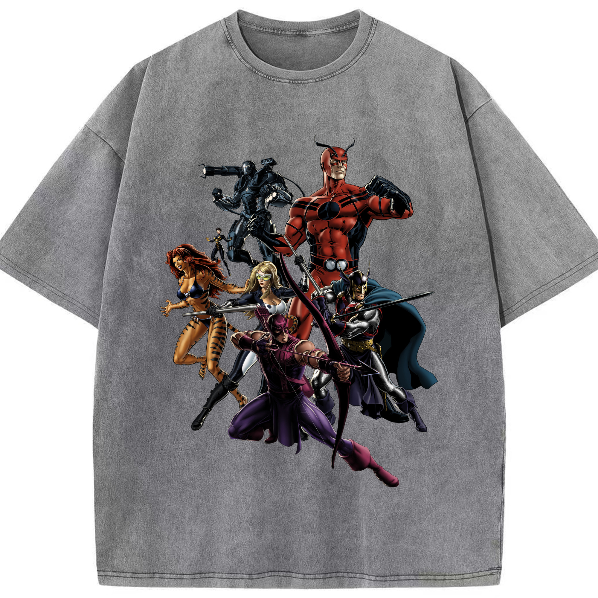 （画像用） アベンジャーズ The Avengers 綿100% ヴィンテージ風 半袖Tシャツ（フロントプリント）