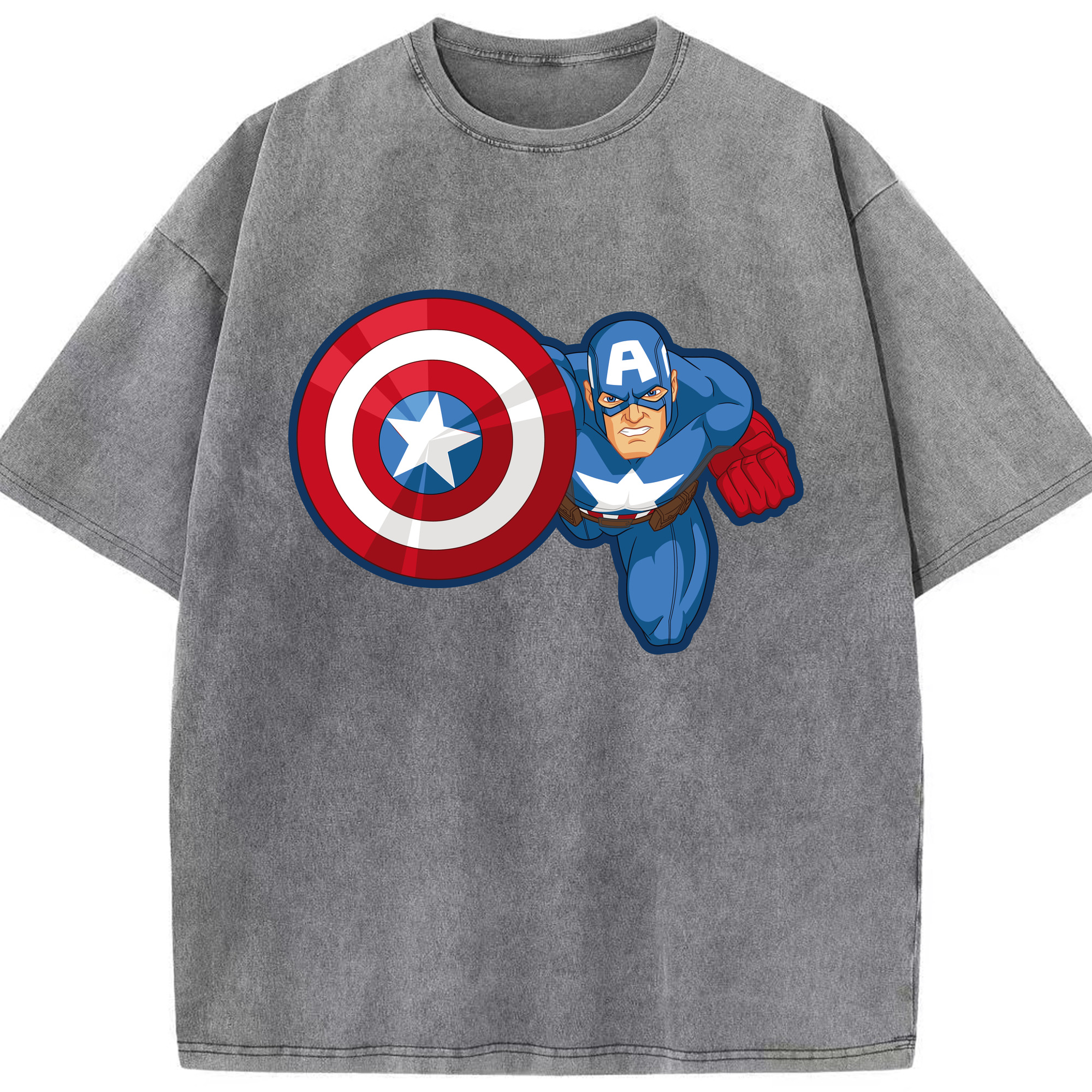 （画像用） アベンジャーズ The Avengers 綿100% ヴィンテージ風 半袖Tシャツ（フロントプリント）