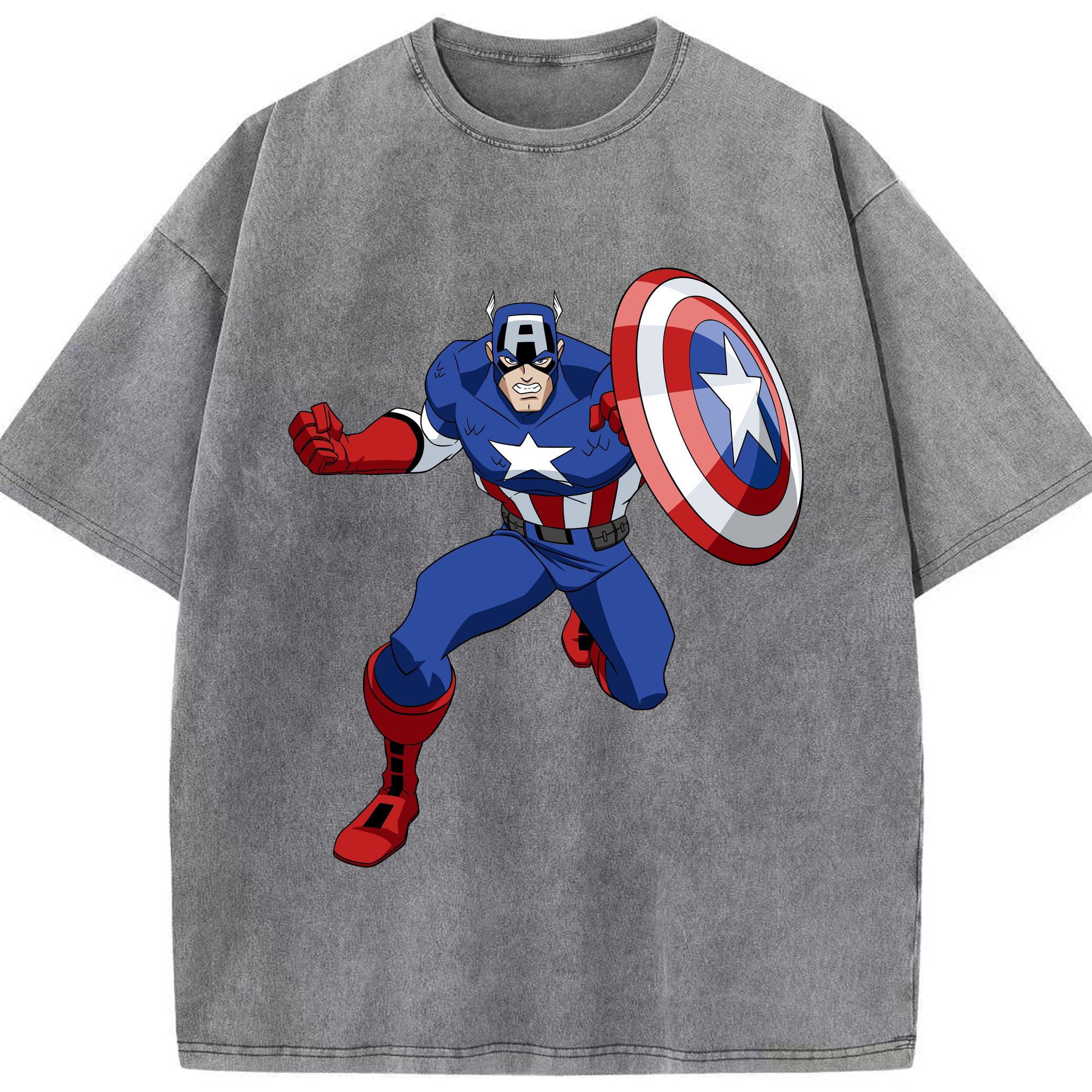 （画像用） アベンジャーズ The Avengers 綿100% ヴィンテージ風 半袖Tシャツ（フロントプリント）