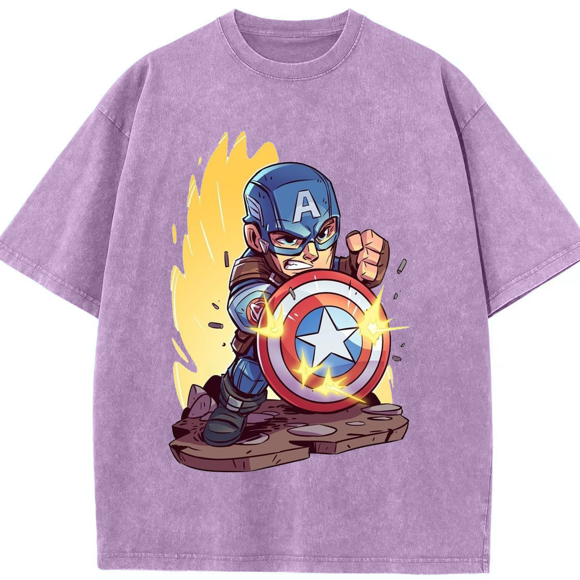 （画像用） アベンジャーズ The Avengers 綿100% ヴィンテージ風 半袖Tシャツ（フロントプリント）