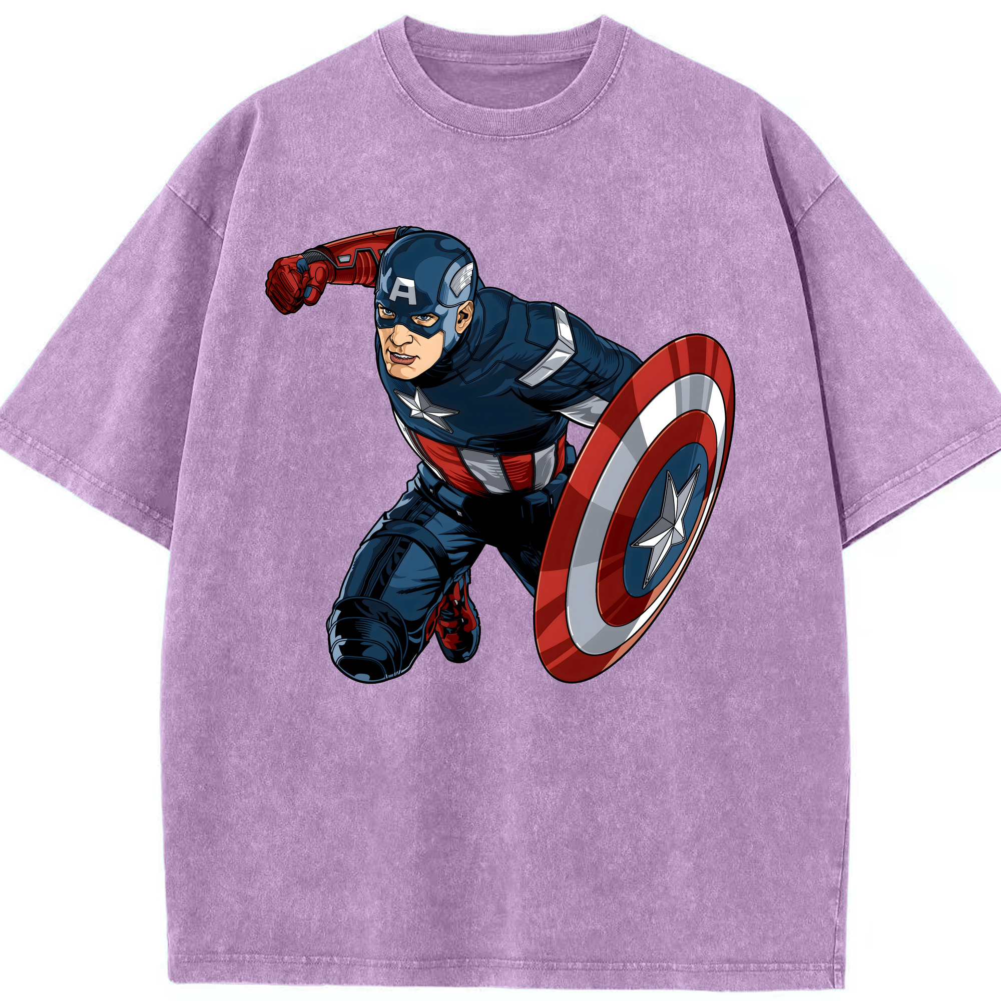 （画像用） アベンジャーズ The Avengers 綿100% ヴィンテージ風 半袖Tシャツ（フロントプリント）
