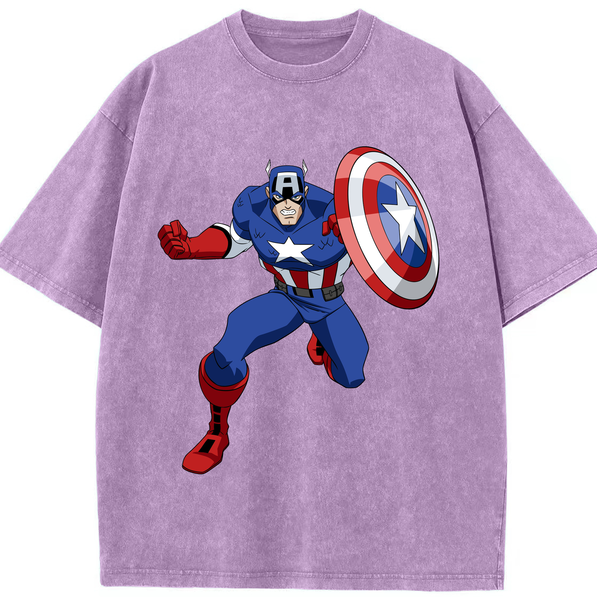 （画像用） アベンジャーズ The Avengers 綿100% ヴィンテージ風 半袖Tシャツ（フロントプリント）