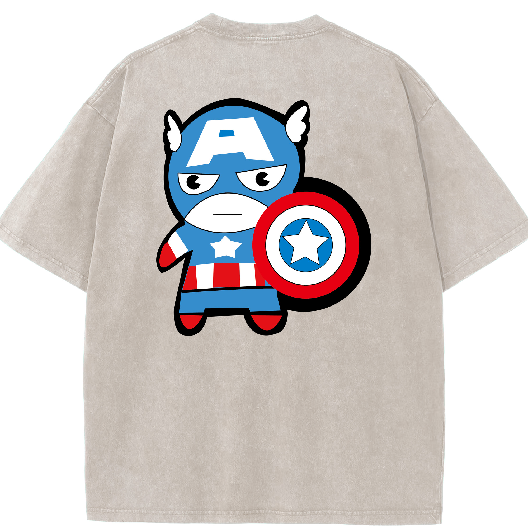 （画像用） アベンジャーズ The Avengers 綿100% ヴィンテージ風 半袖Tシャツ（背面プリント）