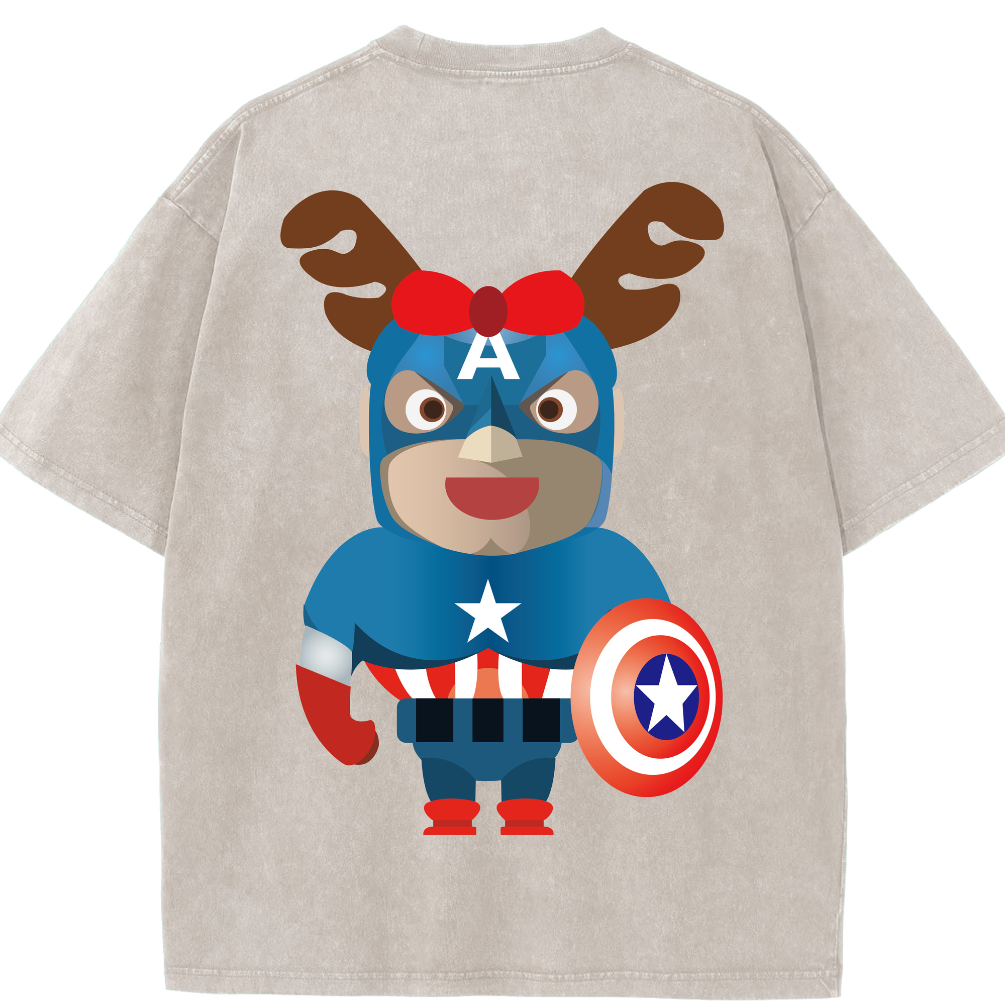 （画像用） アベンジャーズ The Avengers 綿100% ヴィンテージ風 半袖Tシャツ（背面プリント）