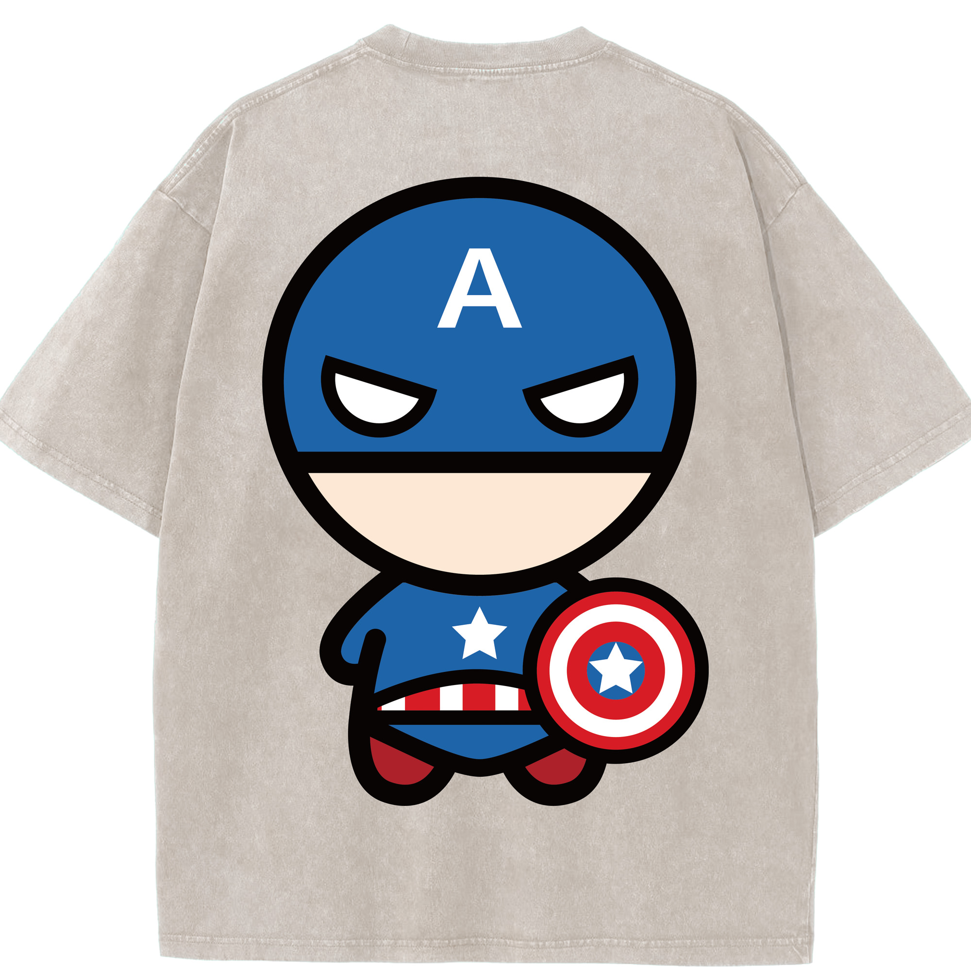 （画像用） アベンジャーズ The Avengers 綿100% ヴィンテージ風 半袖Tシャツ（背面プリント）