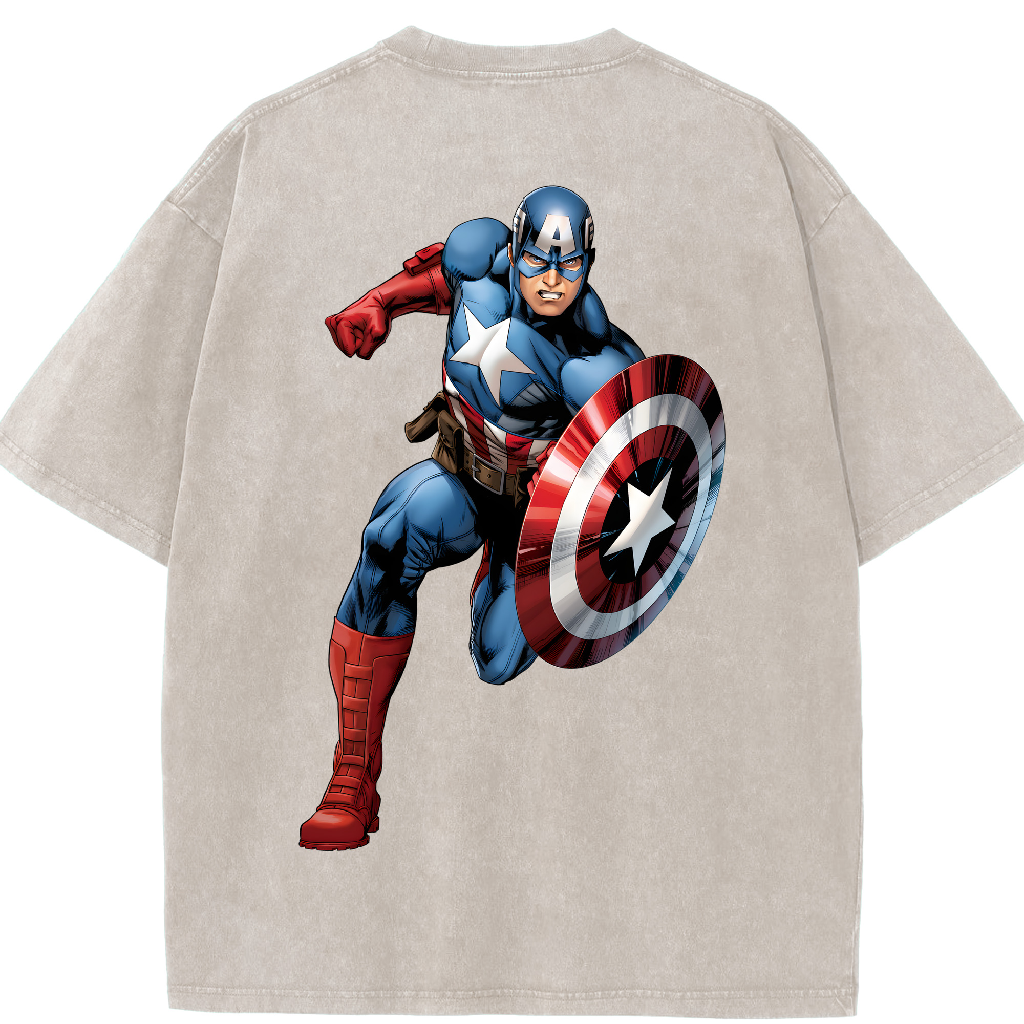 （画像用） アベンジャーズ The Avengers 綿100% ヴィンテージ風 半袖Tシャツ（背面プリント）