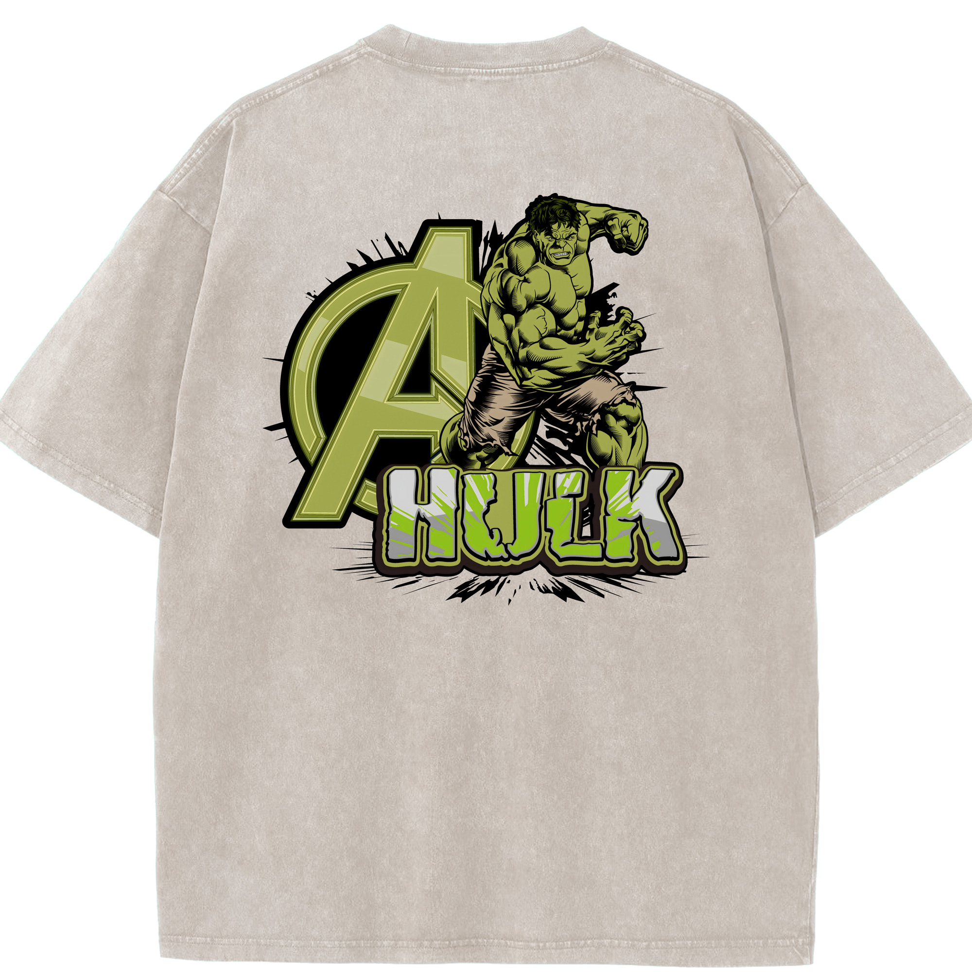（画像用） アベンジャーズ The Avengers 綿100% ヴィンテージ風 半袖Tシャツ（背面プリント）