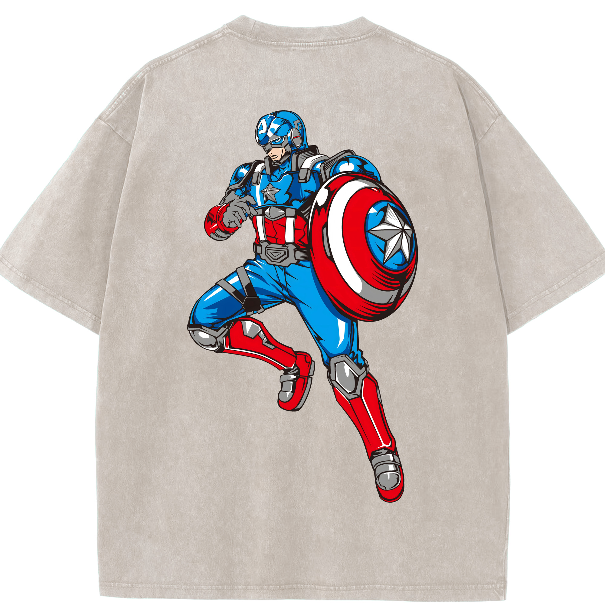 （画像用） アベンジャーズ The Avengers 綿100% ヴィンテージ風 半袖Tシャツ（背面プリント）