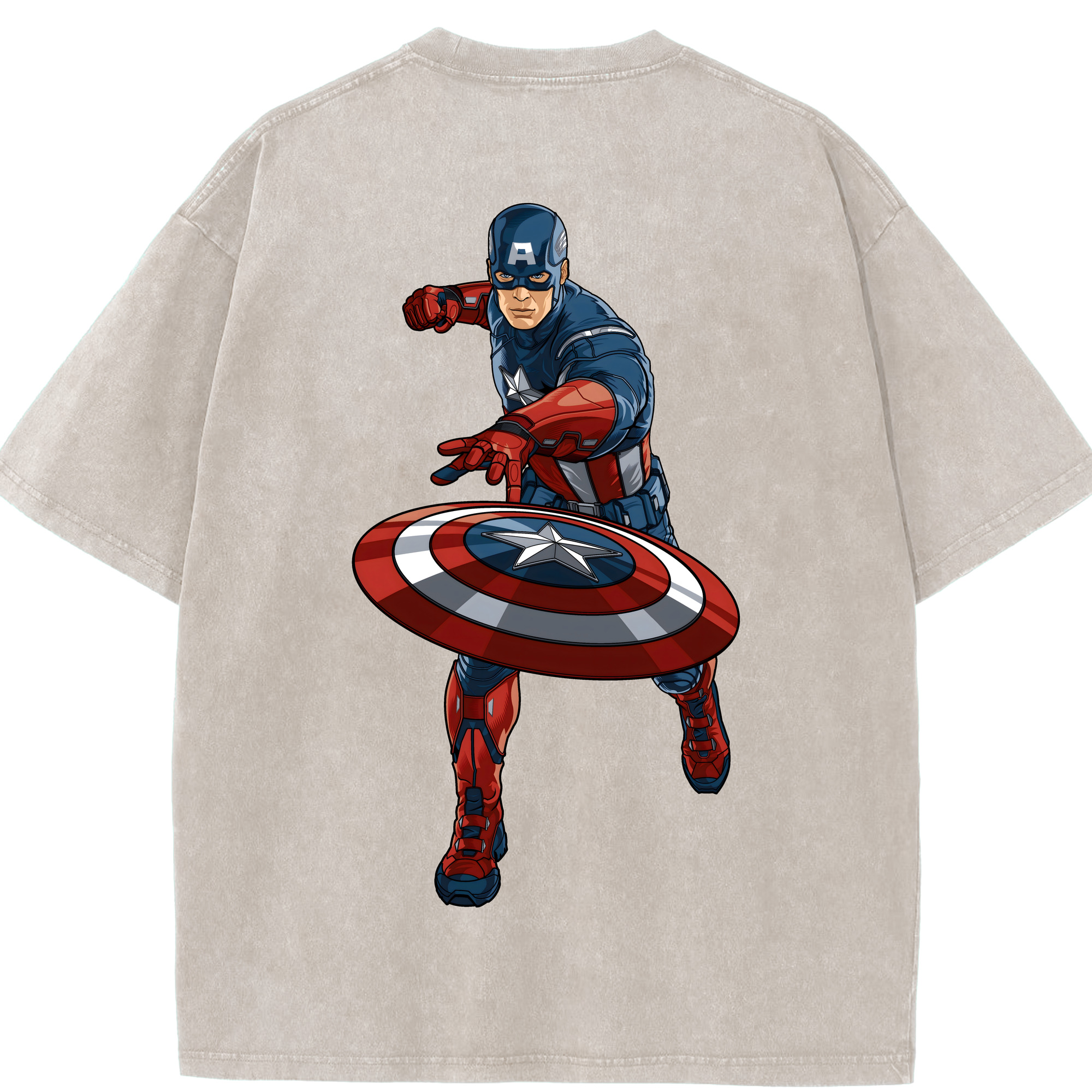 （画像用） アベンジャーズ The Avengers 綿100% ヴィンテージ風 半袖Tシャツ（背面プリント）