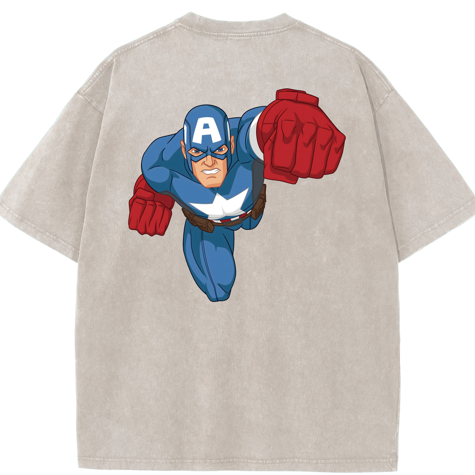 （画像用） アベンジャーズ The Avengers 綿100% ヴィンテージ風 半袖Tシャツ（背面プリント）