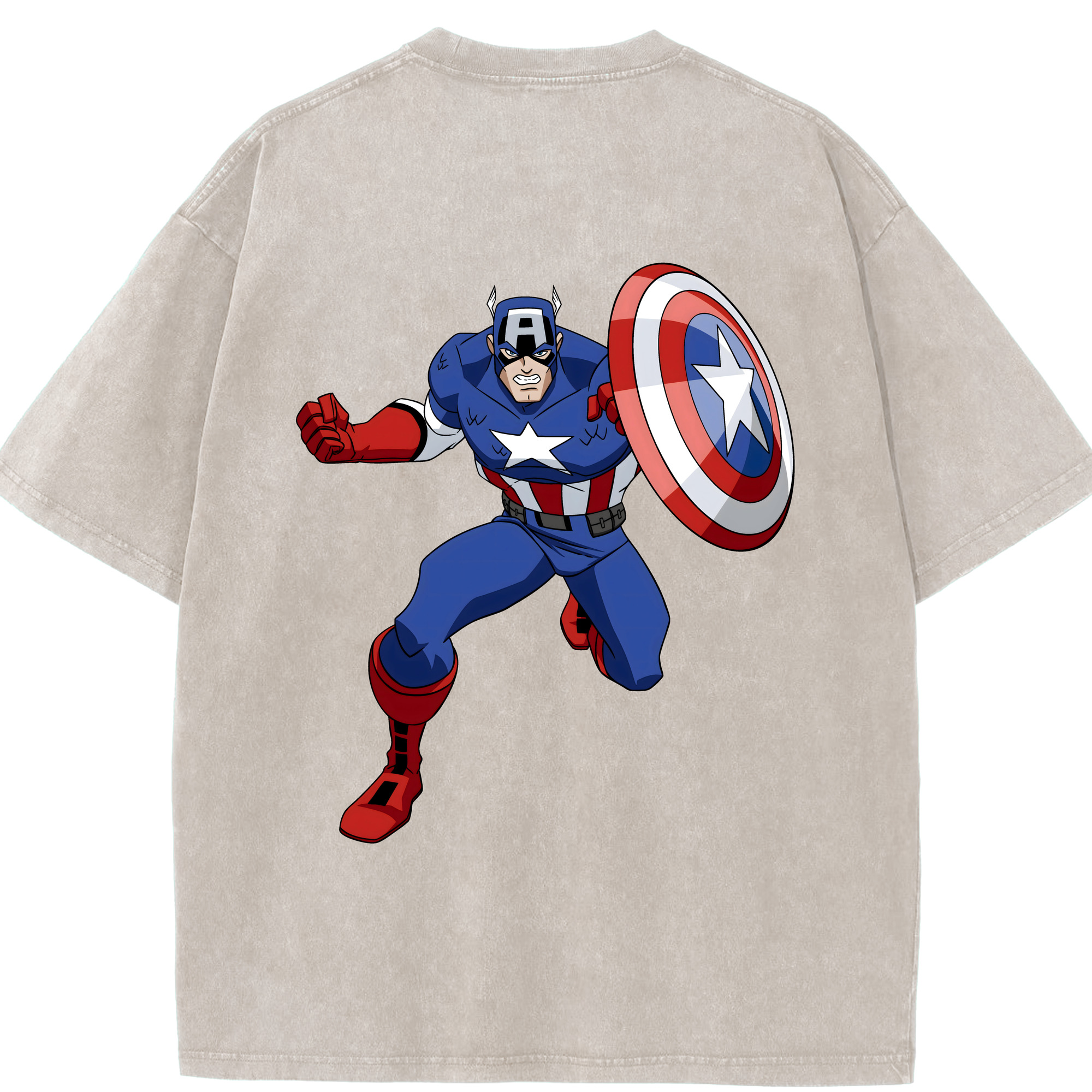 （画像用） アベンジャーズ The Avengers 綿100% ヴィンテージ風 半袖Tシャツ（背面プリント）