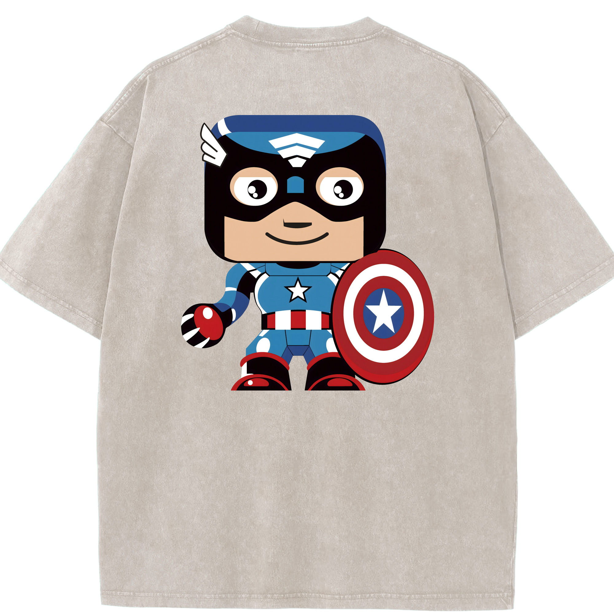 （画像用） アベンジャーズ The Avengers 綿100% ヴィンテージ風 半袖Tシャツ（背面プリント）