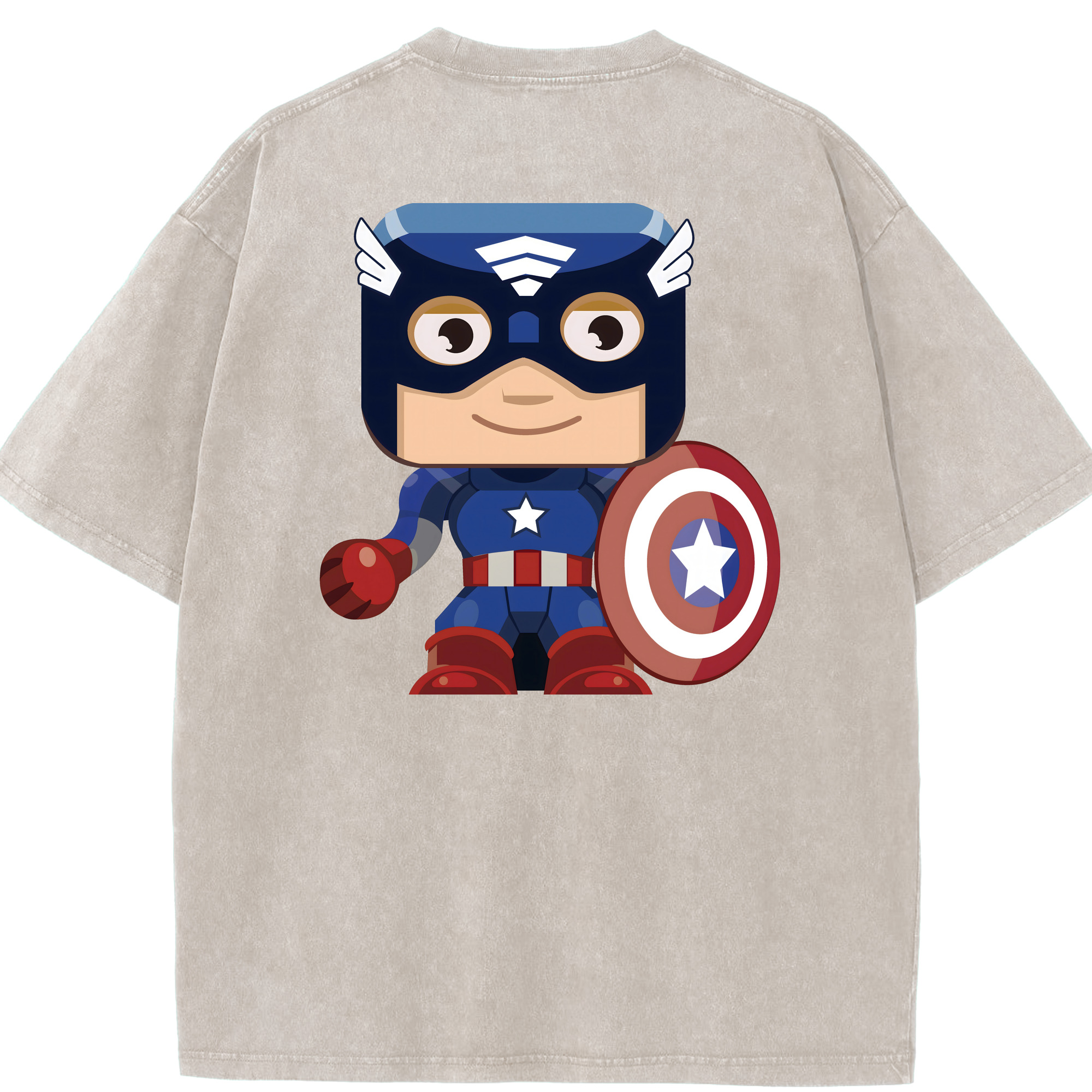 （画像用） アベンジャーズ The Avengers 綿100% ヴィンテージ風 半袖Tシャツ（背面プリント）
