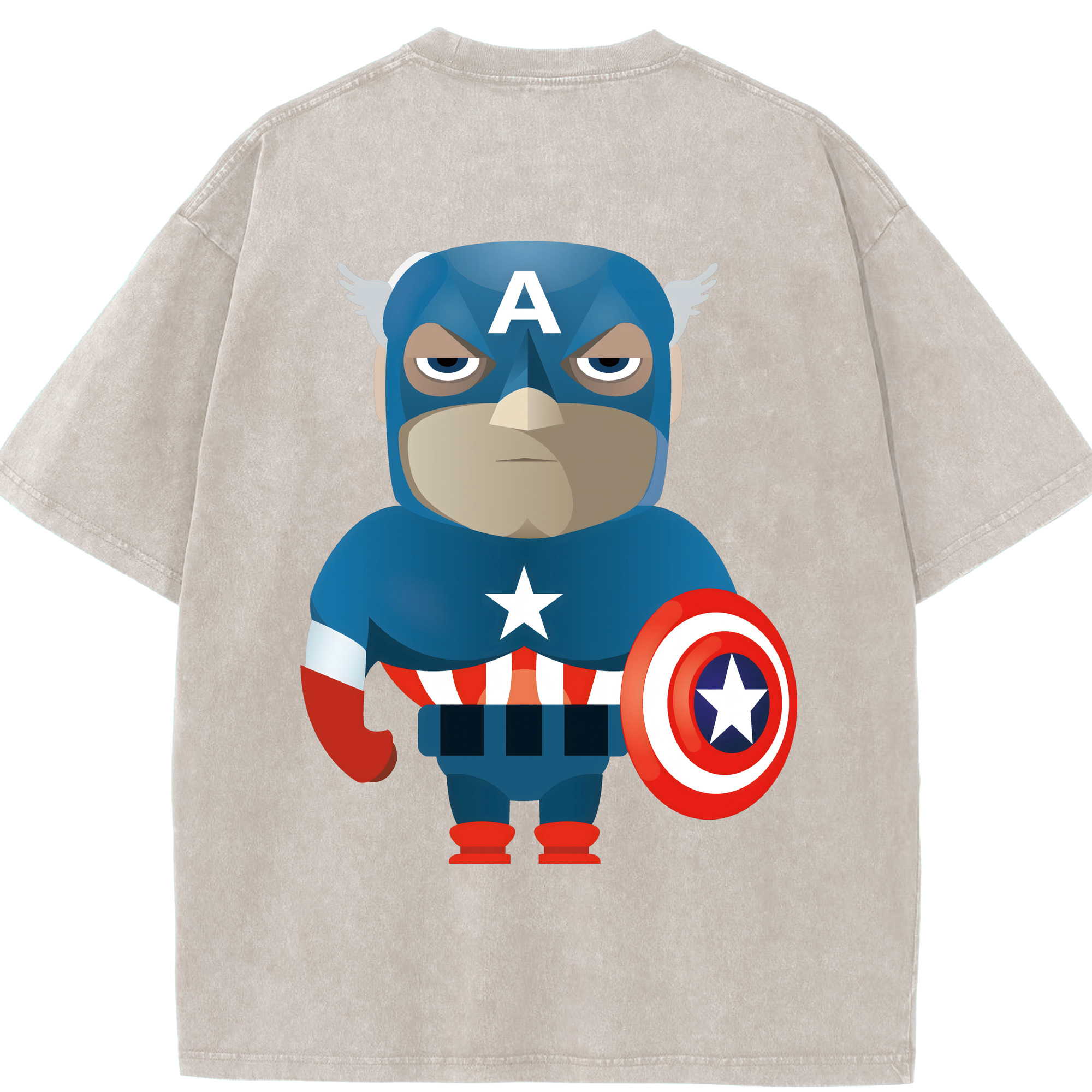 （画像用） アベンジャーズ The Avengers 綿100% ヴィンテージ風 半袖Tシャツ（背面プリント）