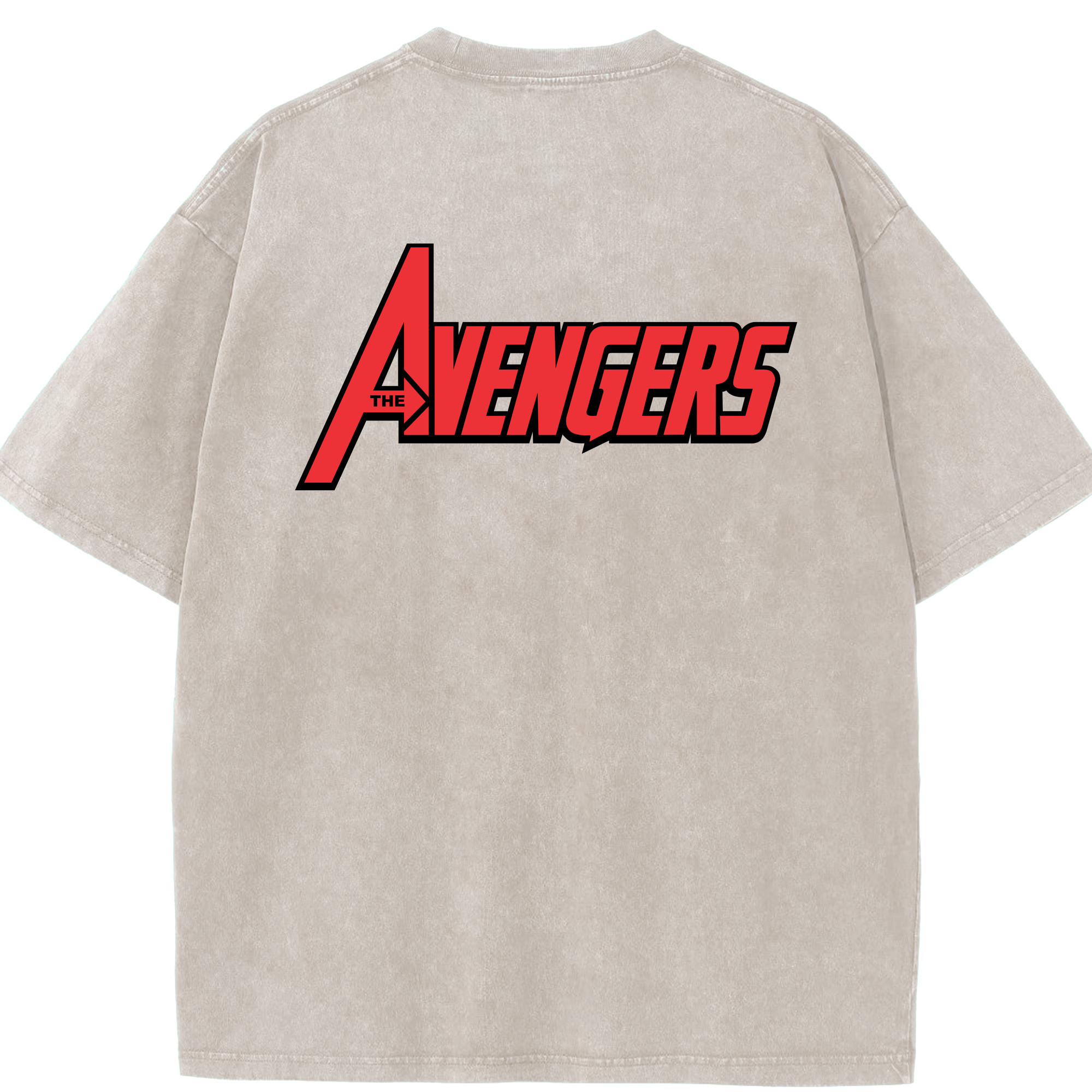 （画像用） アベンジャーズ The Avengers 綿100% ヴィンテージ風 半袖Tシャツ（背面プリント）