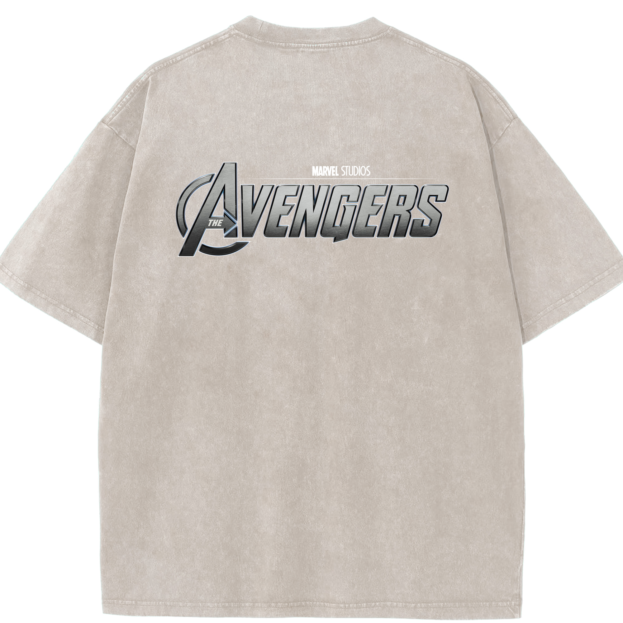 （画像用） アベンジャーズ The Avengers 綿100% ヴィンテージ風 半袖Tシャツ（背面プリント）