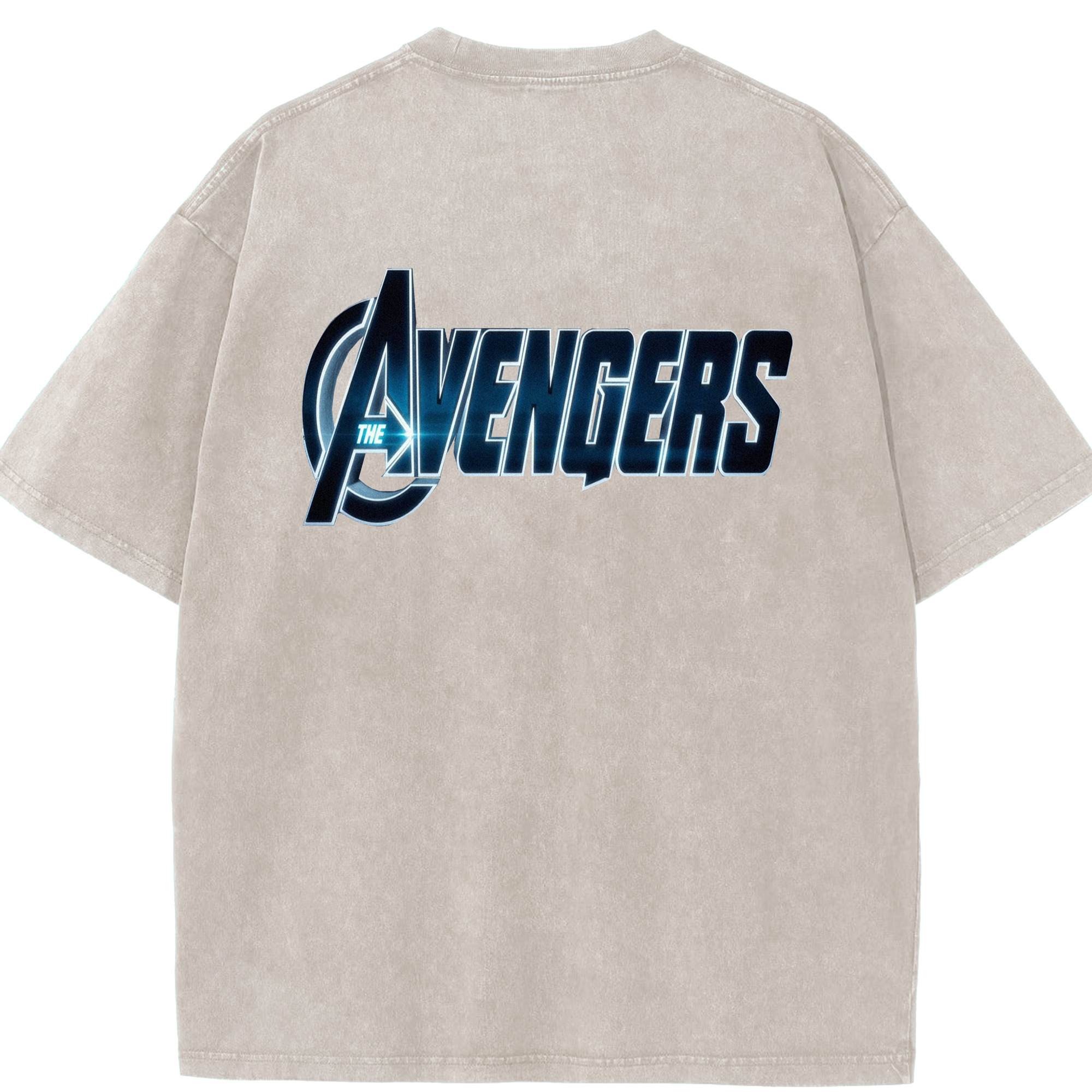 （画像用） アベンジャーズ The Avengers 綿100% ヴィンテージ風 半袖Tシャツ（背面プリント）