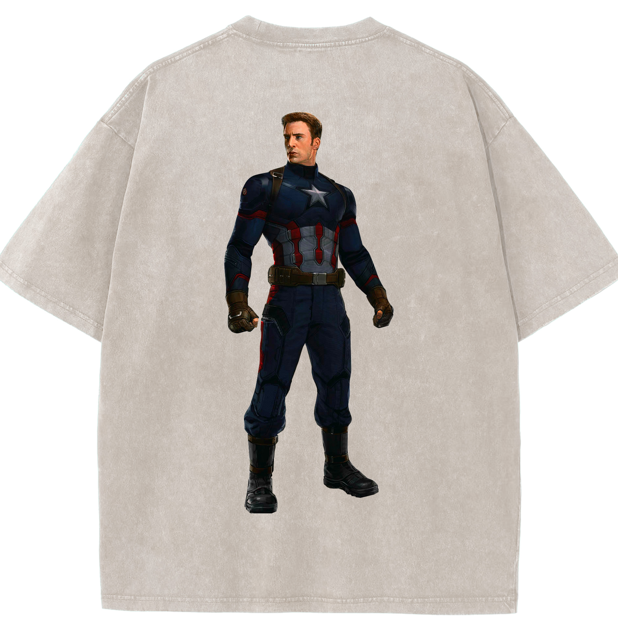 （画像用） アベンジャーズ The Avengers 綿100% ヴィンテージ風 半袖Tシャツ（背面プリント）