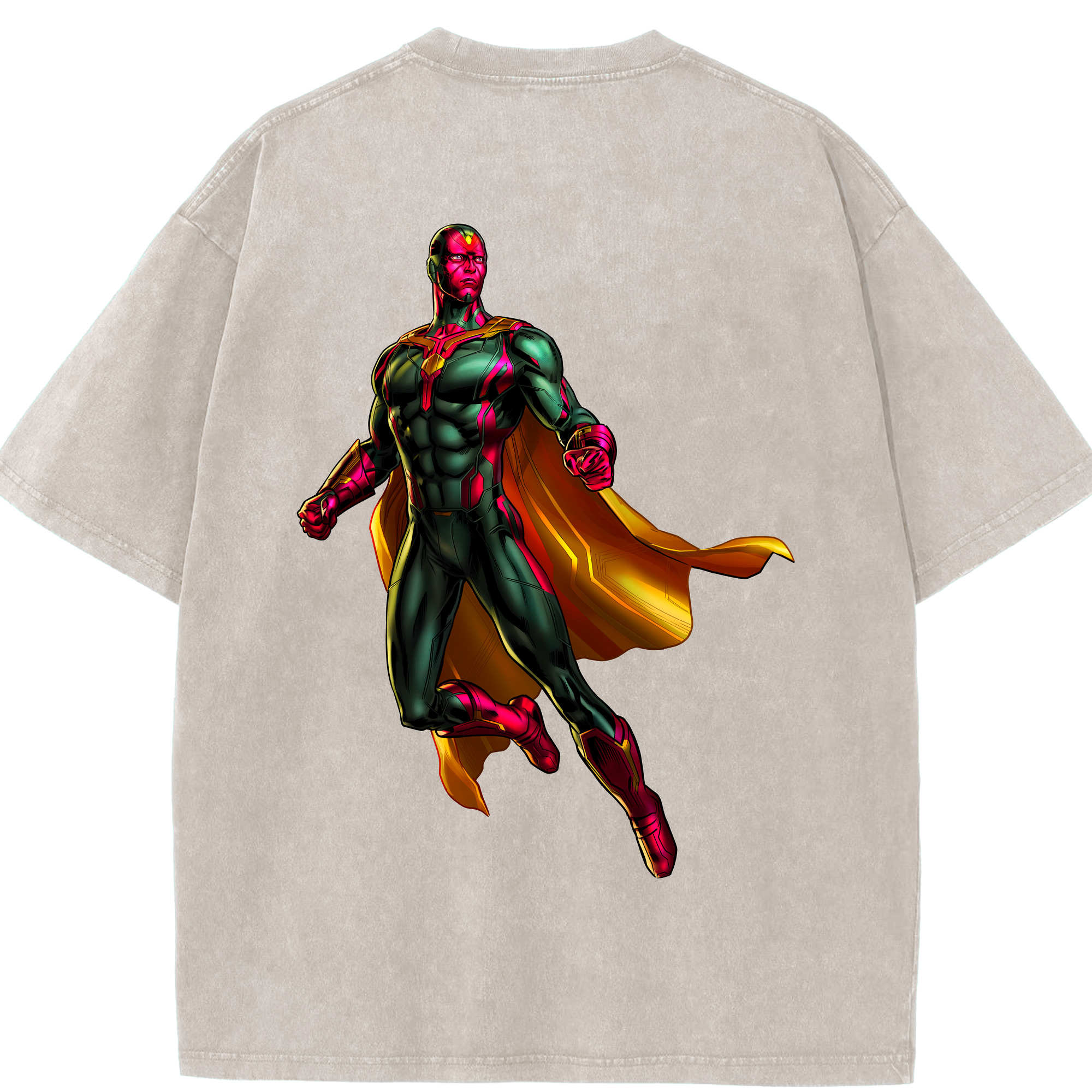 （画像用） アベンジャーズ The Avengers 綿100% ヴィンテージ風 半袖Tシャツ（背面プリント）