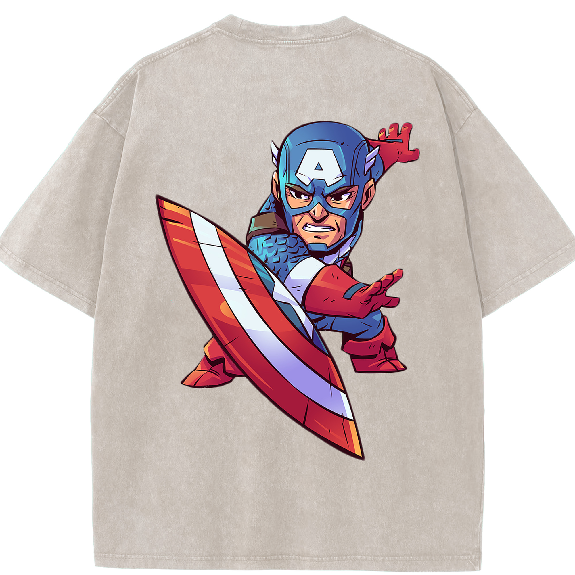 （画像用） アベンジャーズ The Avengers 綿100% ヴィンテージ風 半袖Tシャツ（背面プリント）