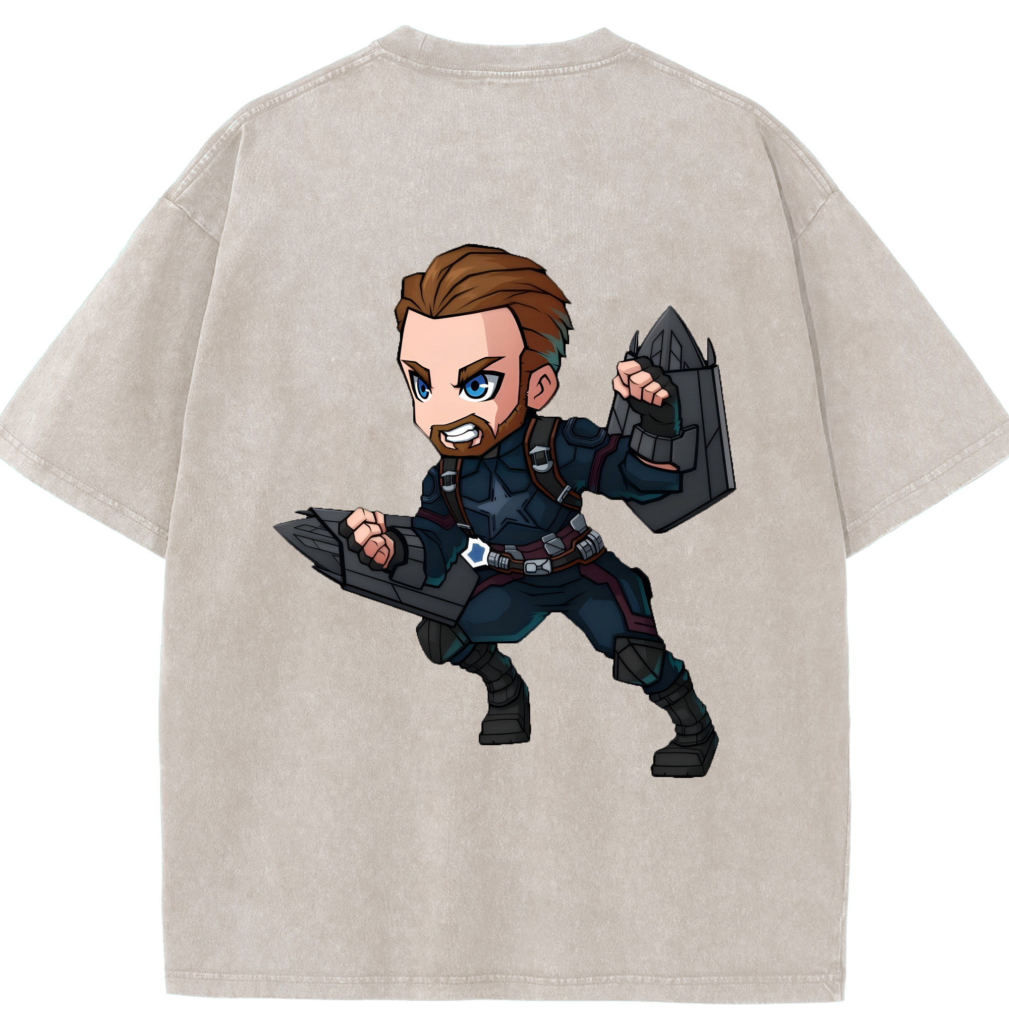 （画像用） アベンジャーズ The Avengers 綿100% ヴィンテージ風 半袖Tシャツ（背面プリント）