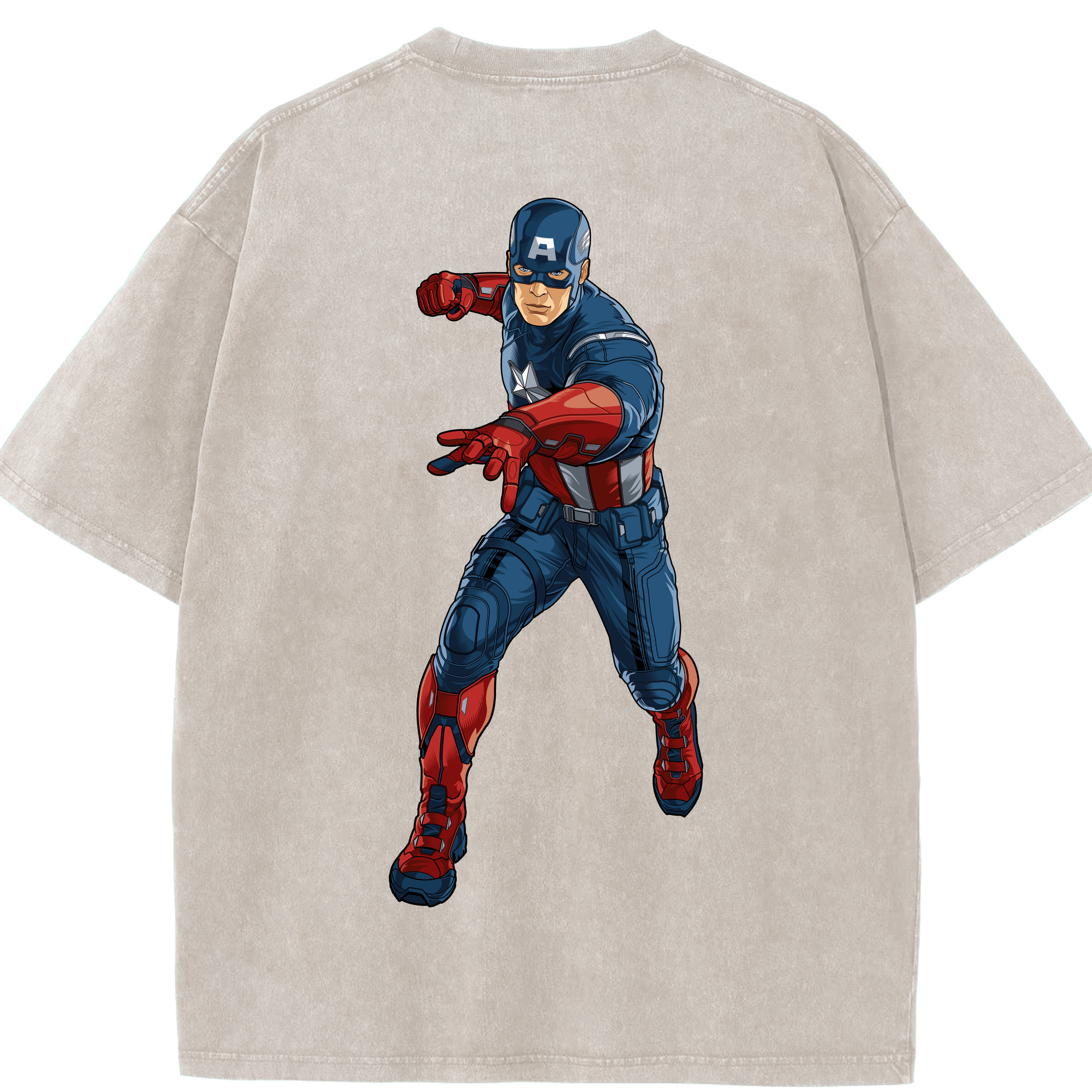 （画像用） アベンジャーズ The Avengers 綿100% ヴィンテージ風 半袖Tシャツ（背面プリント）
