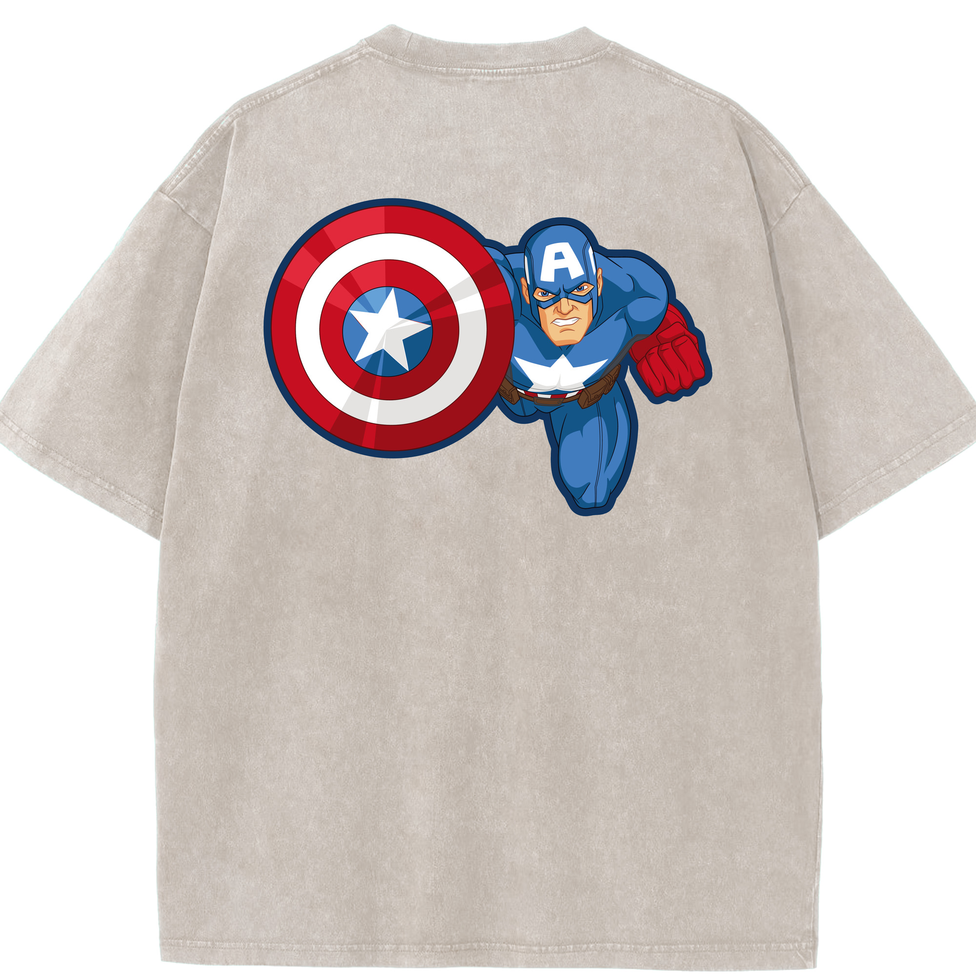 （画像用） アベンジャーズ The Avengers 綿100% ヴィンテージ風 半袖Tシャツ（背面プリント）
