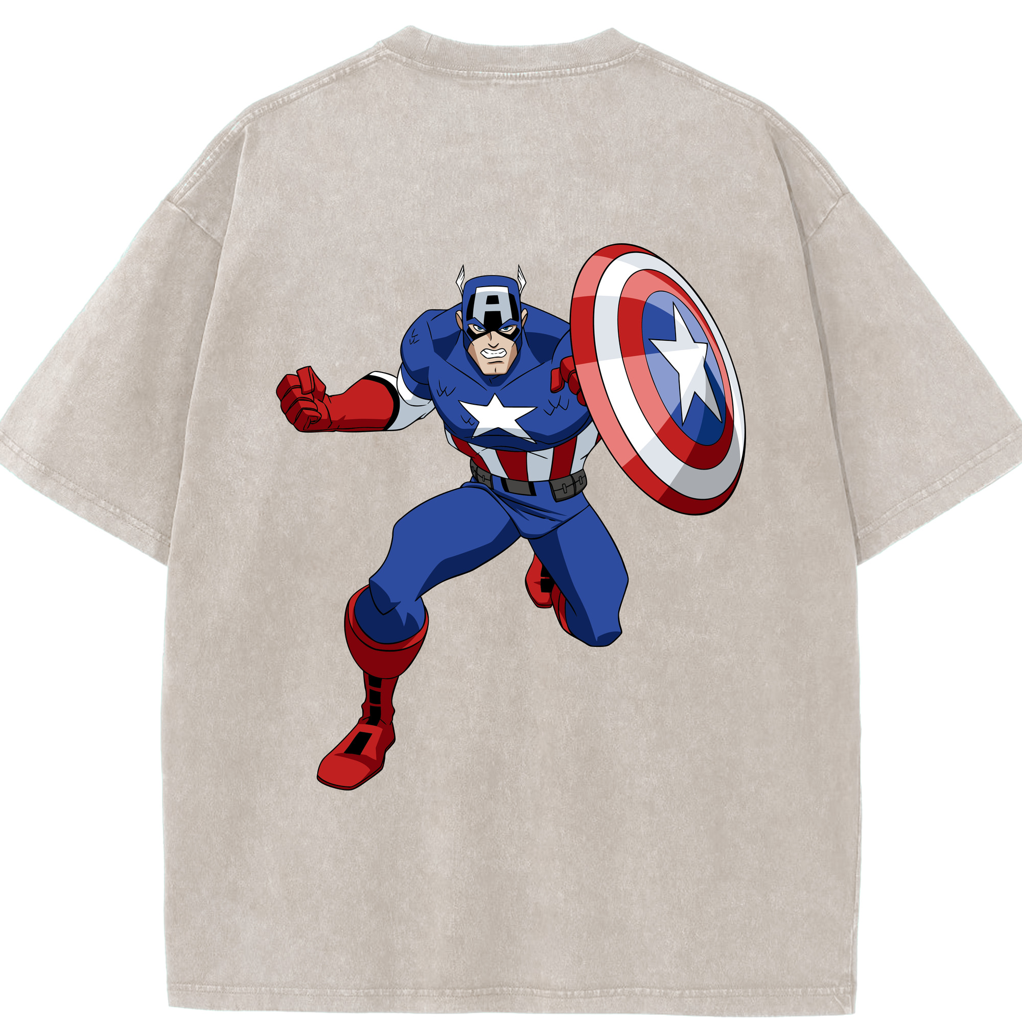（画像用） アベンジャーズ The Avengers 綿100% ヴィンテージ風 半袖Tシャツ（背面プリント）