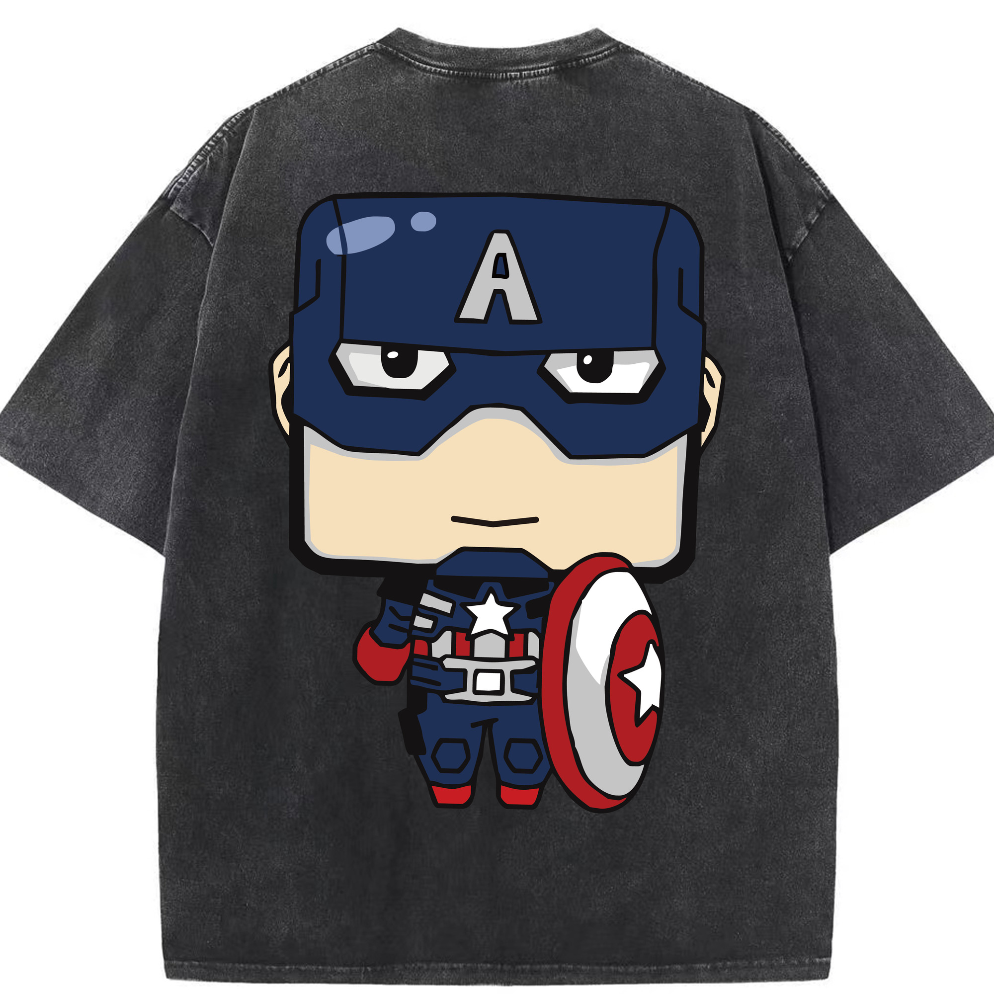 （画像用） アベンジャーズ The Avengers 綿100% ヴィンテージ風 半袖Tシャツ（背面プリント）