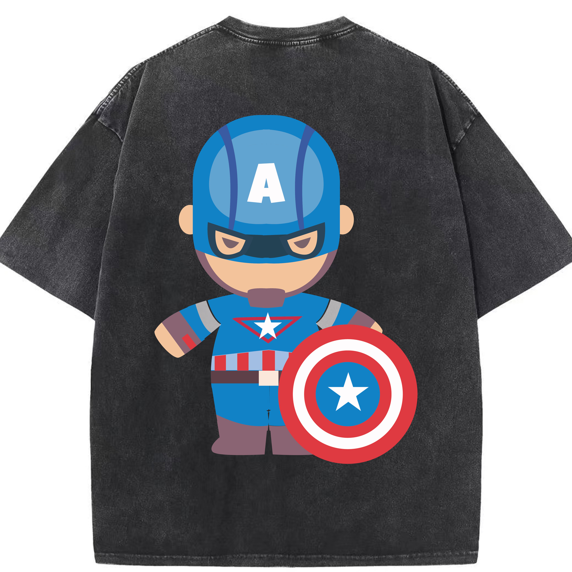 （画像用） アベンジャーズ The Avengers 綿100% ヴィンテージ風 半袖Tシャツ（背面プリント）