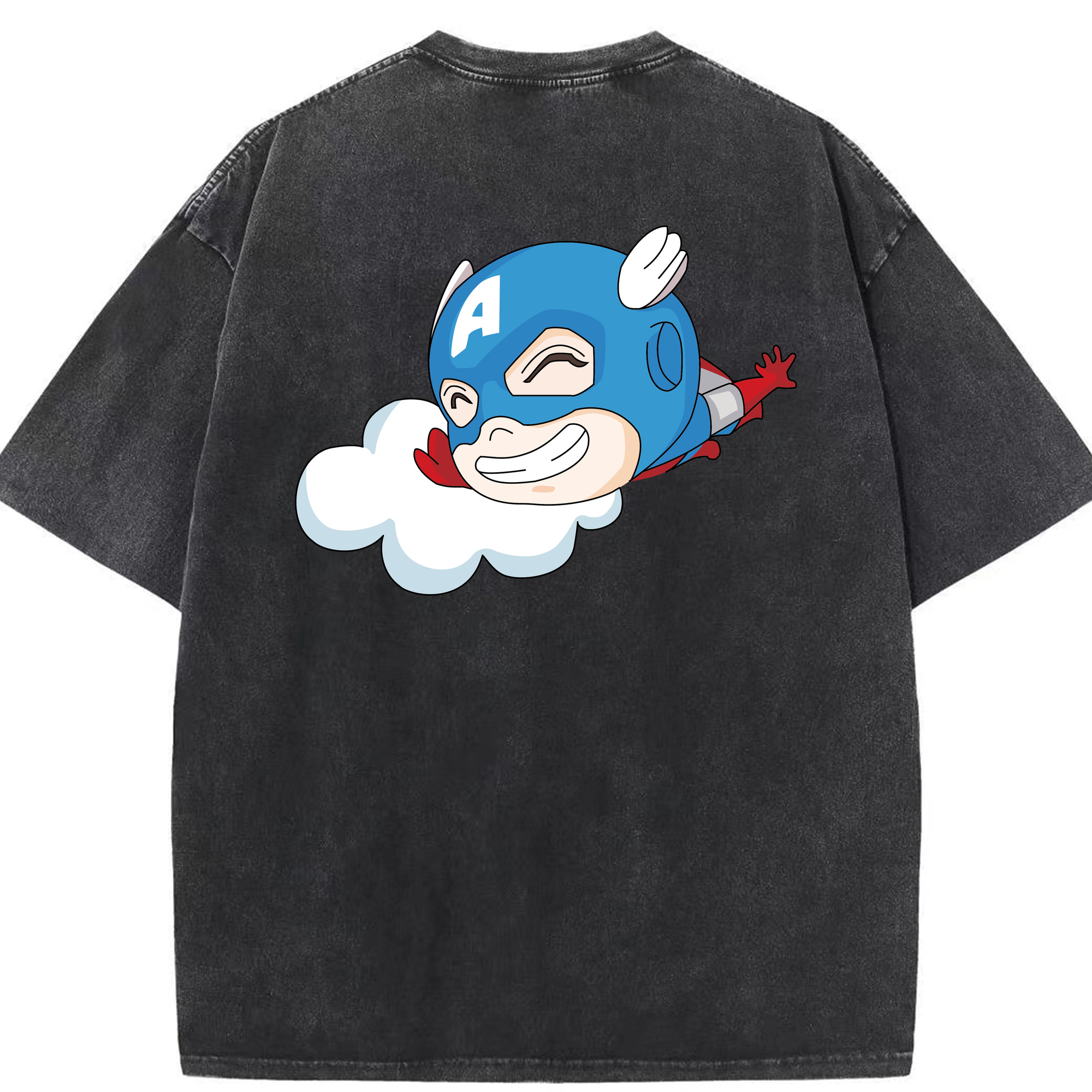 （画像用） アベンジャーズ The Avengers 綿100% ヴィンテージ風 半袖Tシャツ（背面プリント）