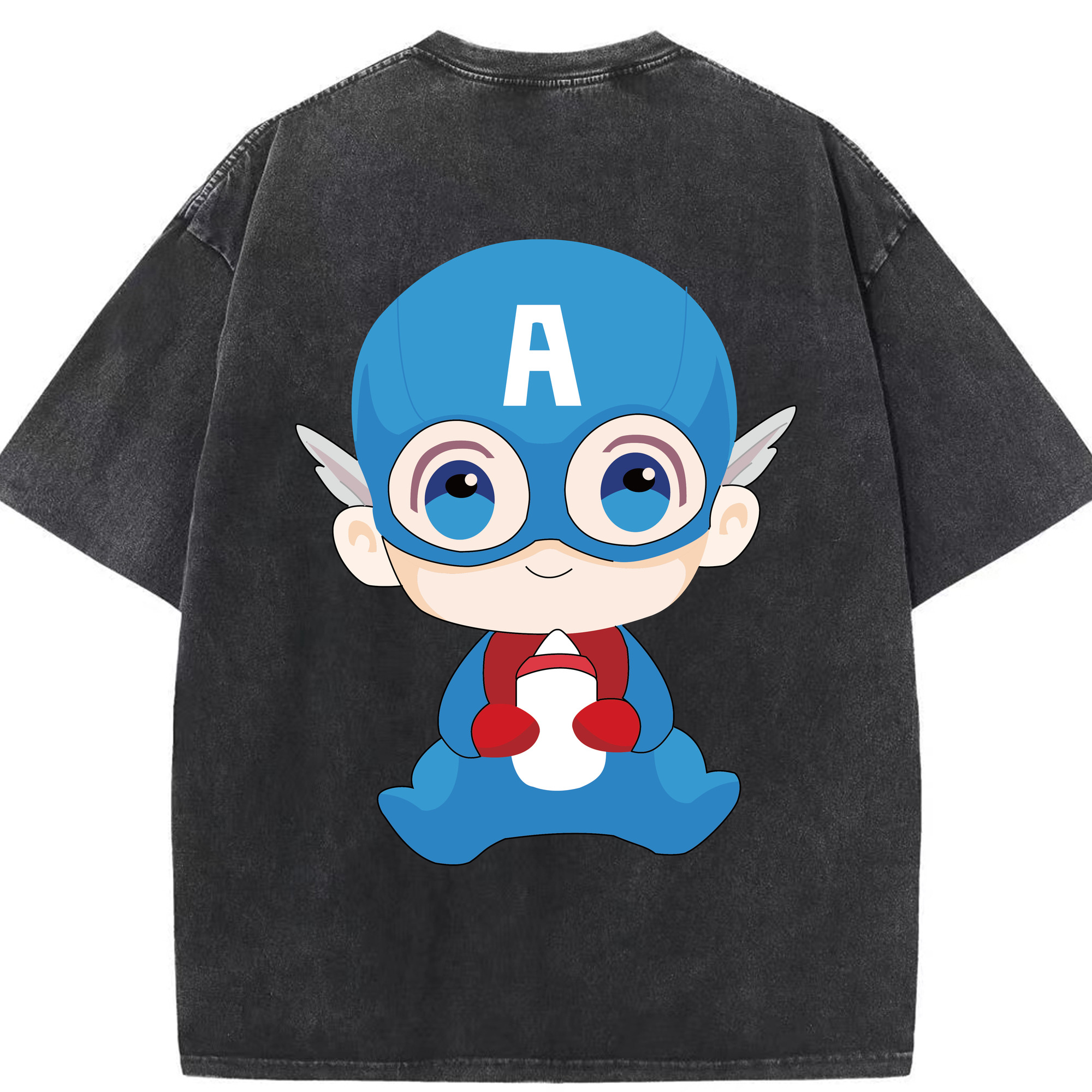 （画像用） アベンジャーズ The Avengers 綿100% ヴィンテージ風 半袖Tシャツ（背面プリント）