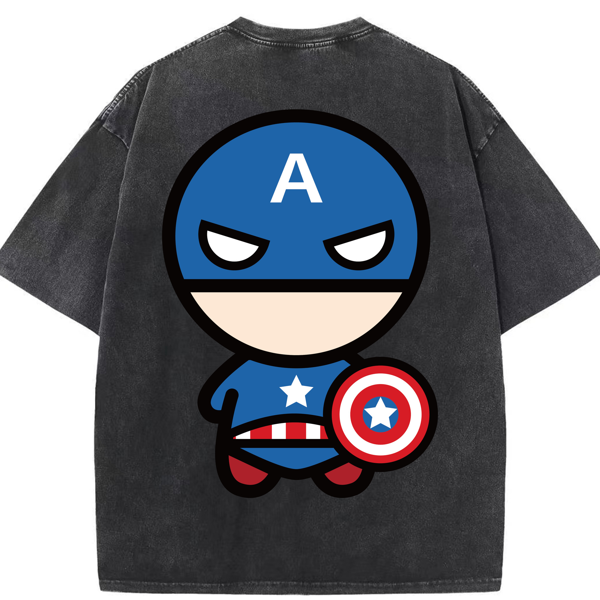 （画像用） アベンジャーズ The Avengers 綿100% ヴィンテージ風 半袖Tシャツ（背面プリント）