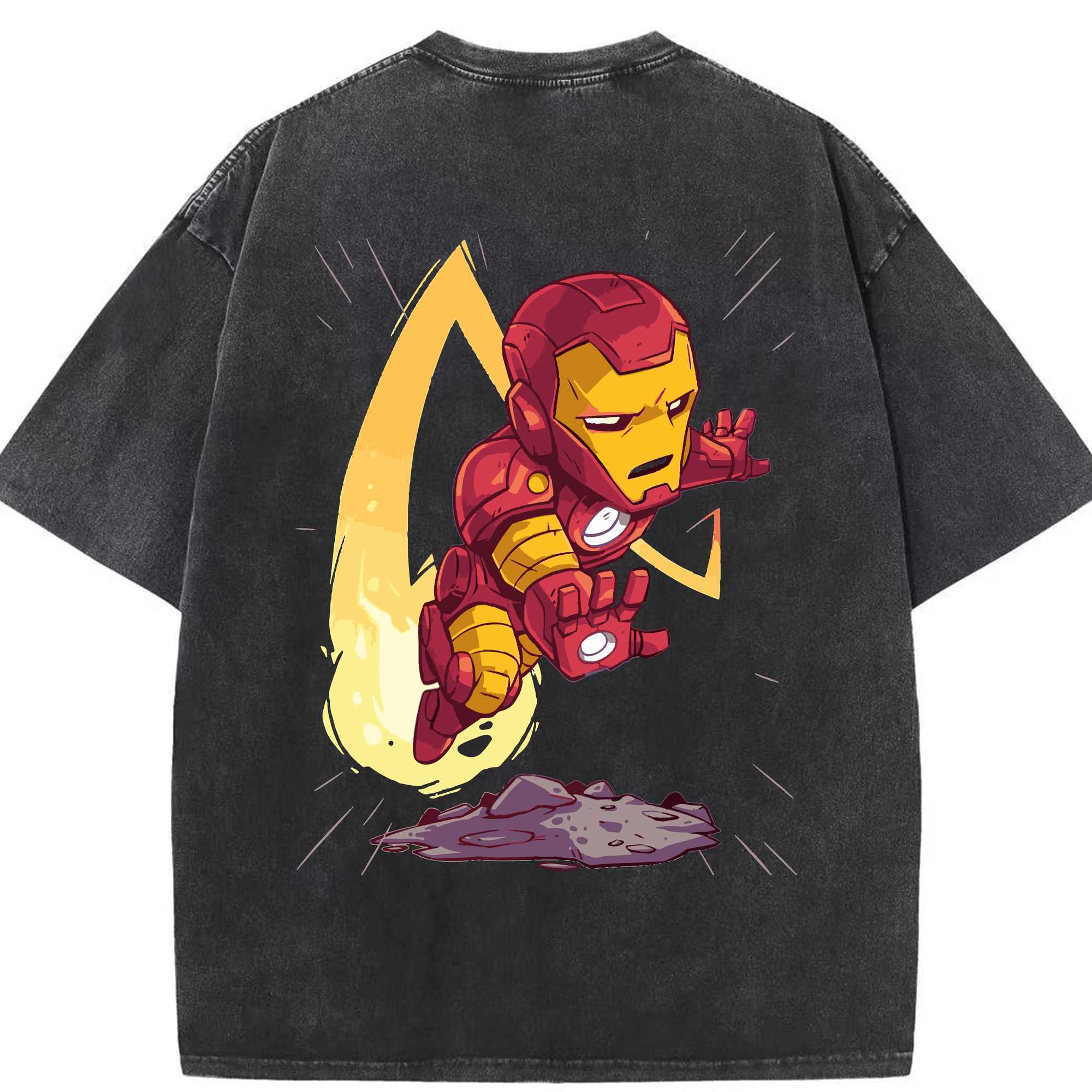 （画像用） アベンジャーズ The Avengers 綿100% ヴィンテージ風 半袖Tシャツ（背面プリント）