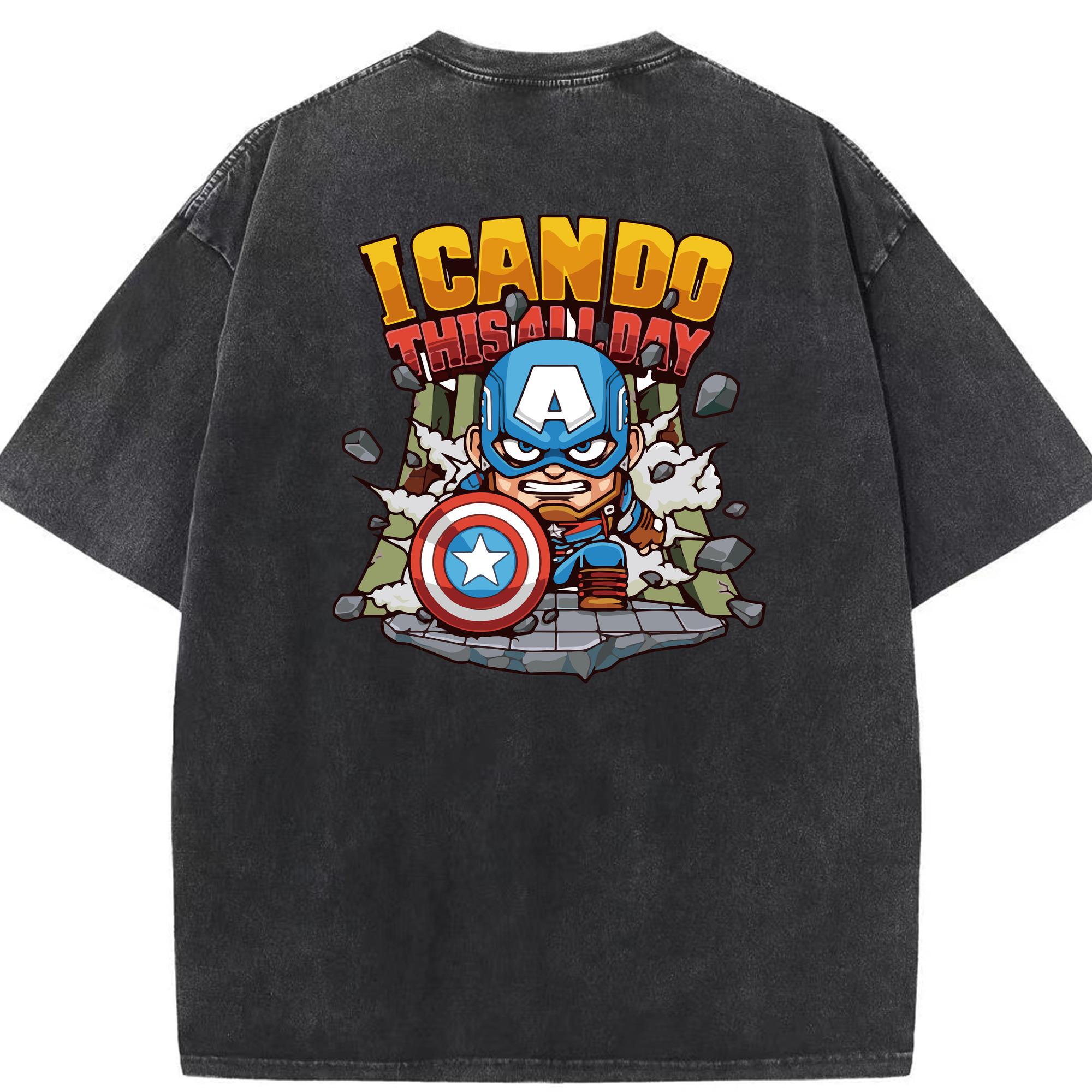 （画像用） アベンジャーズ The Avengers 綿100% ヴィンテージ風 半袖Tシャツ（背面プリント）