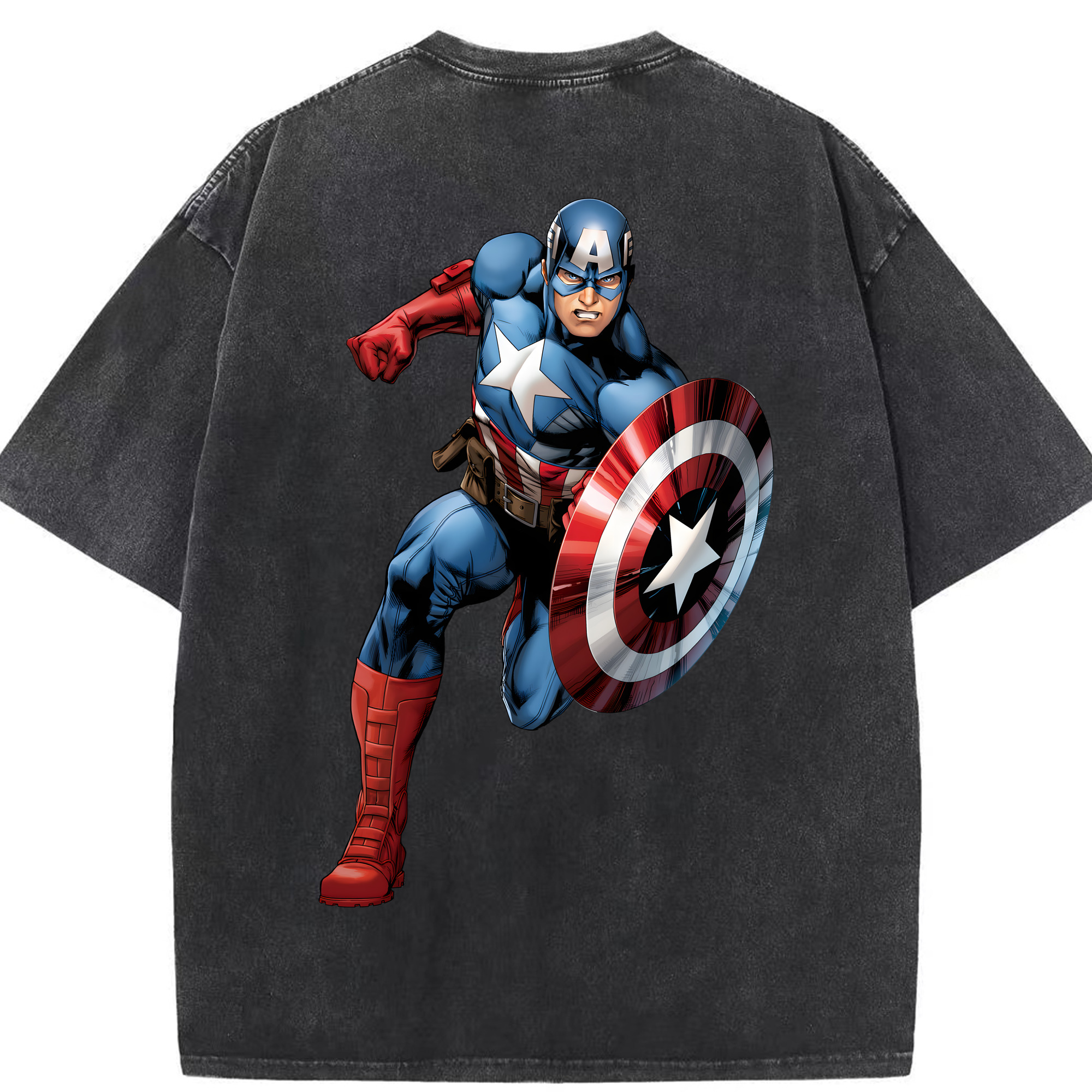 （画像用） アベンジャーズ The Avengers 綿100% ヴィンテージ風 半袖Tシャツ（背面プリント）